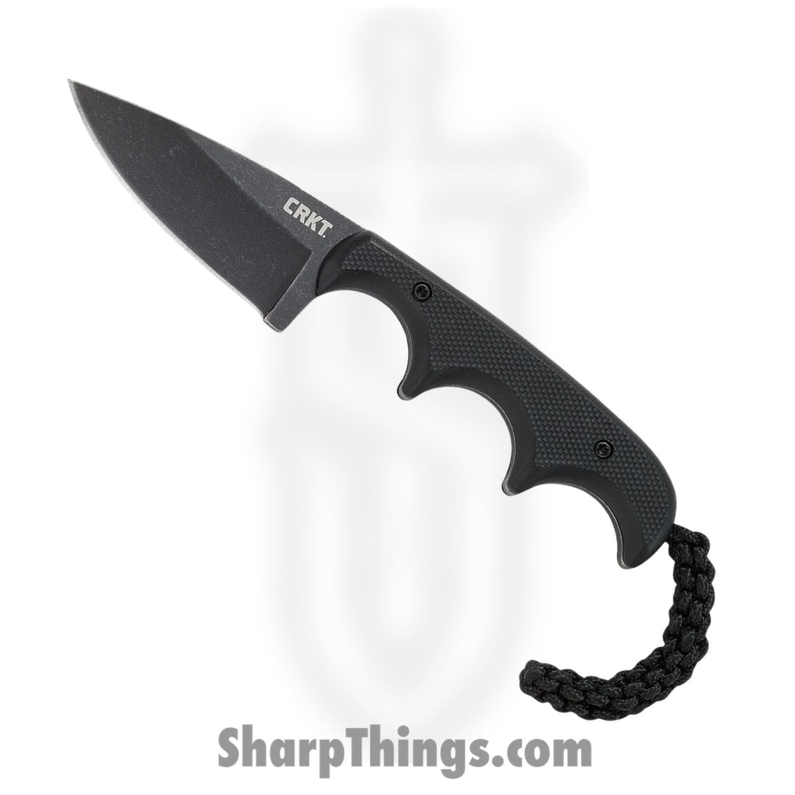 CRKT - 2384K - Minimalist - Fixed Blade Knife - 5Cr13MoV Coated Stonewash Drop Point - G10 - Black