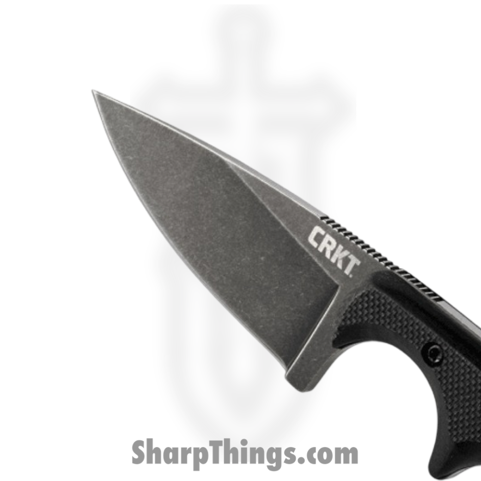 CRKT - 2384K - Minimalist - Fixed Blade Knife - 5Cr13MoV Coated Stonewash Drop Point - G10 - Black - Image 3