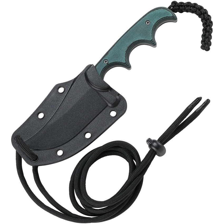 CRKT - 2379 - Minimalist Persian - Fixed Blade Knife - 8Cr13MoV Bead Blast Persian - Polished Resin Infused Fiber - Green - Image 6