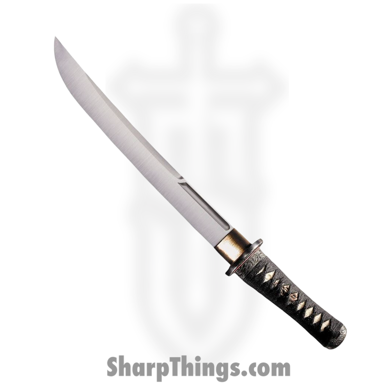 Cold Steel - CS88BT - Warrior Series O Tanto - Fixed Blade Knife - 1055 HC Polished - Cord Wrapped - Black
