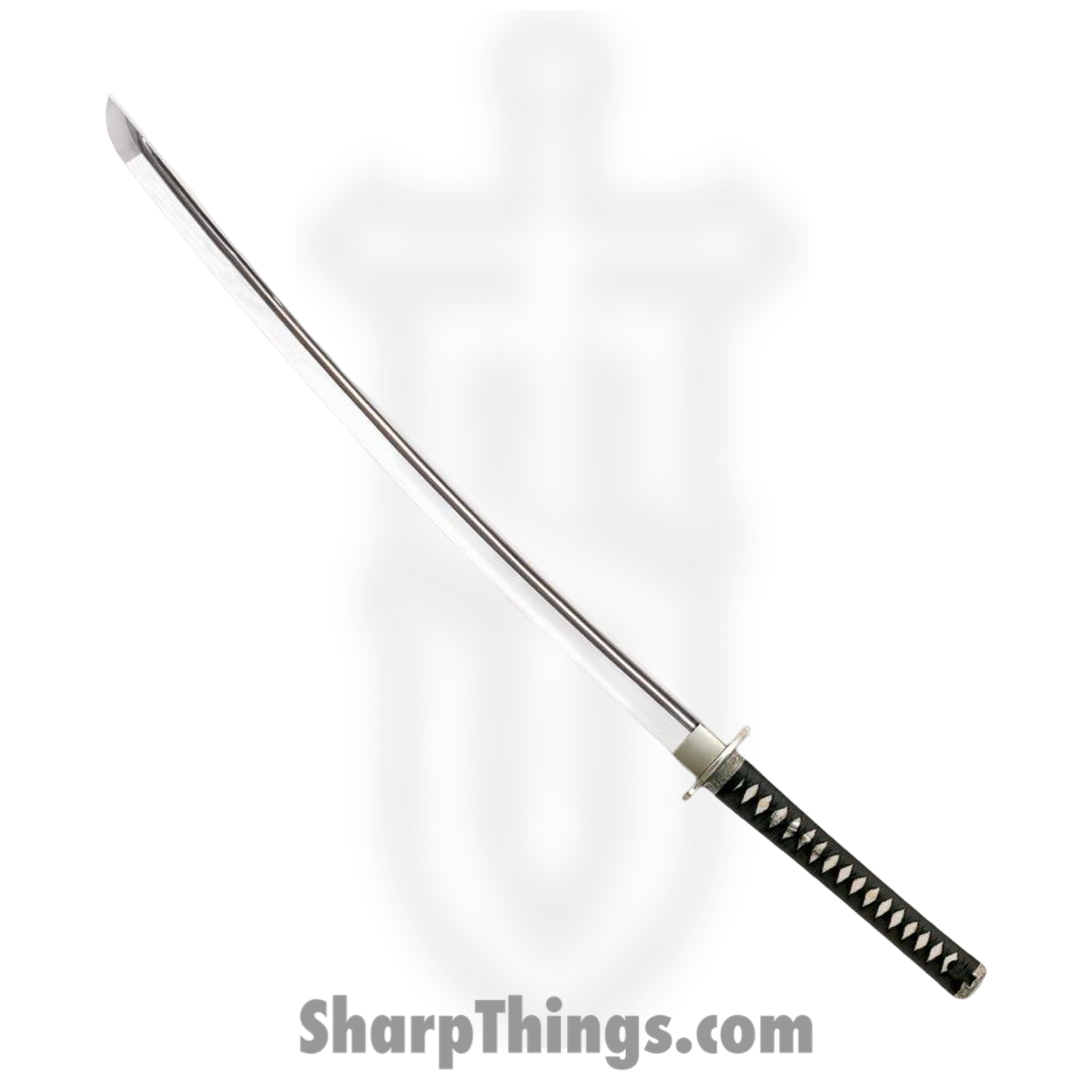 Cold Steel - CS88K - Emperor Katana Sword - Fixed Blade Knife - 1060 HC Polished Sword - Cord Wrapped Rayskin - Black