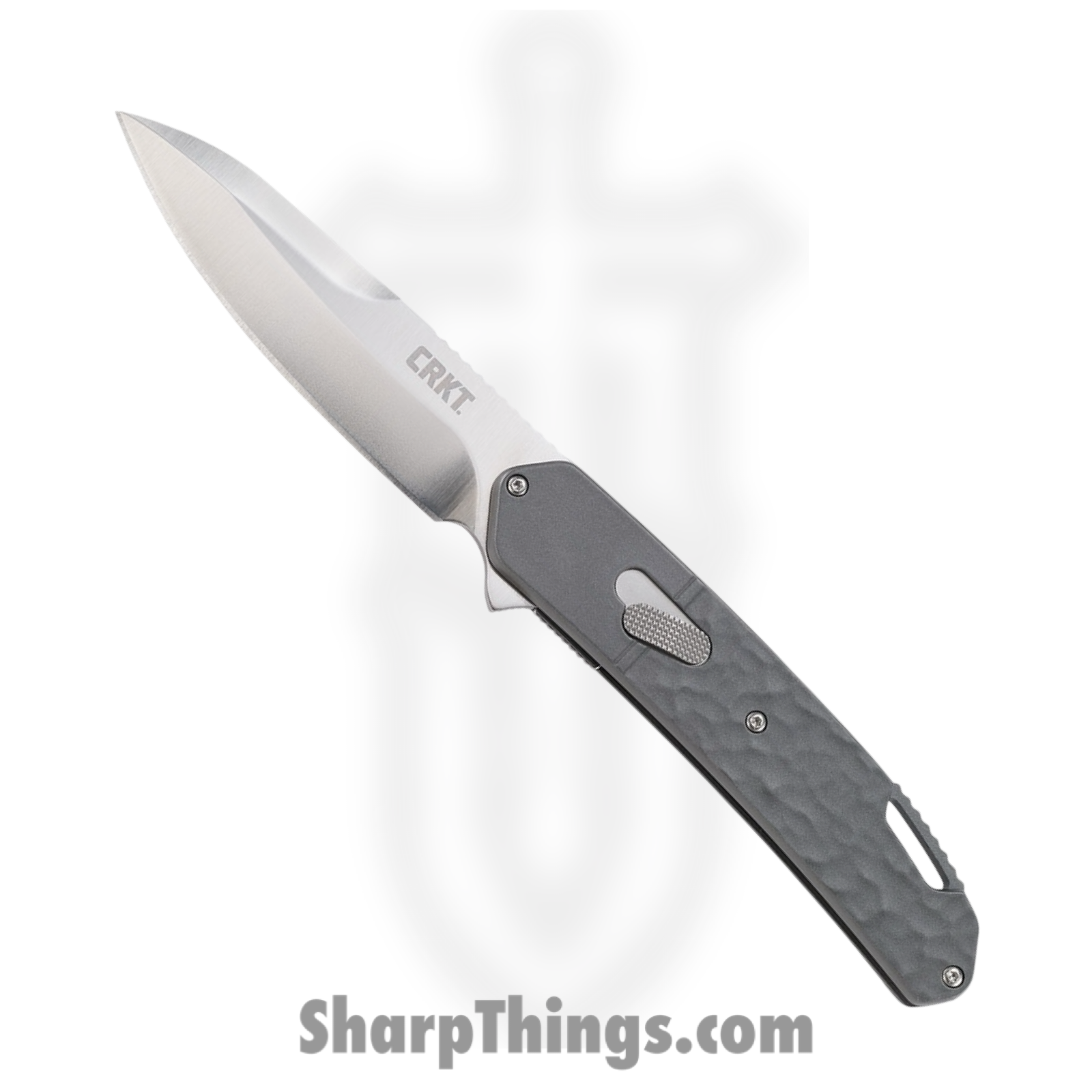 CRKT - K540GXP - Bona Fide - Folding Knife - D2 Satin Drop Point - Aluminum - Gray