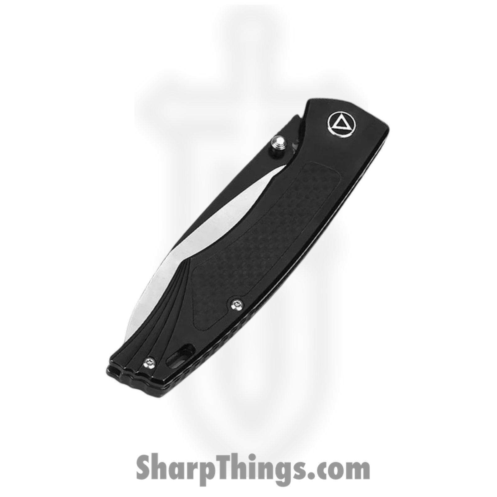 QSP - QS115C - Songbird - Folding Knife - S35VN Two Tone Sheepsfoot - Titanium CF Inlay - Black - Image 4