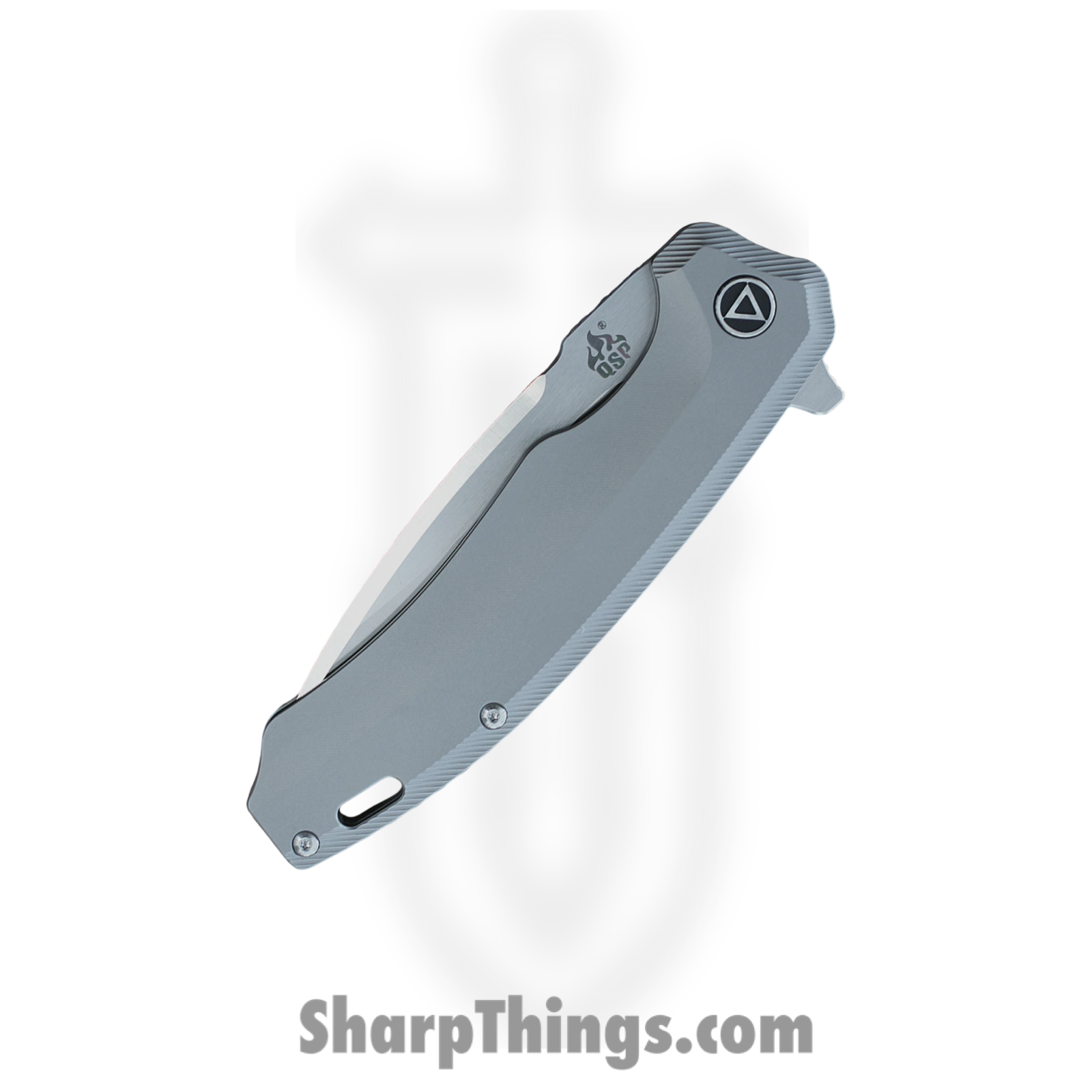 QSP - QS116A - Woodpecker II - Folding Knife - M390 Two Tone Drop Point - Titanium - Grey - Image 3