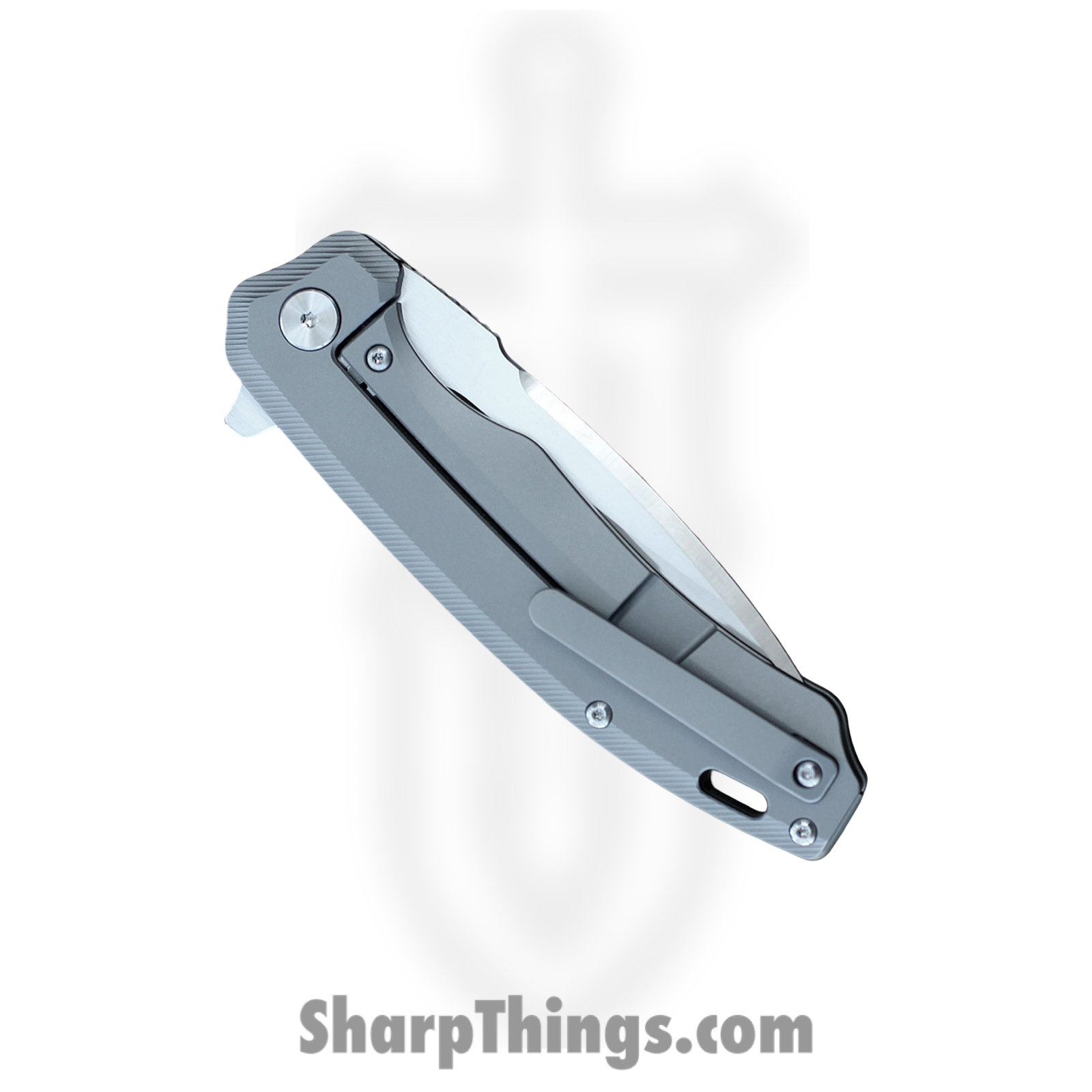 QSP - QS116A - Woodpecker II - Folding Knife - M390 Two Tone Drop Point - Titanium - Grey - Image 4