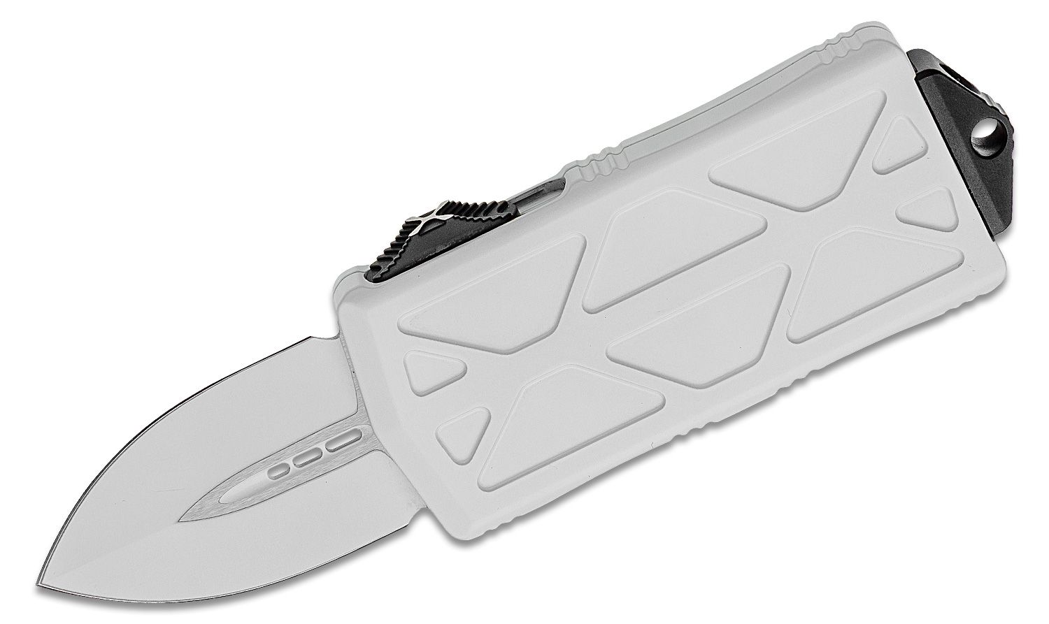 Microtech - 157-1ST - Stormtrooper Exocet Money Clip - OTF Auto - Elmax, M390, 204P Coated Dagger - 6061-T6 Aluminum - White - Image 4