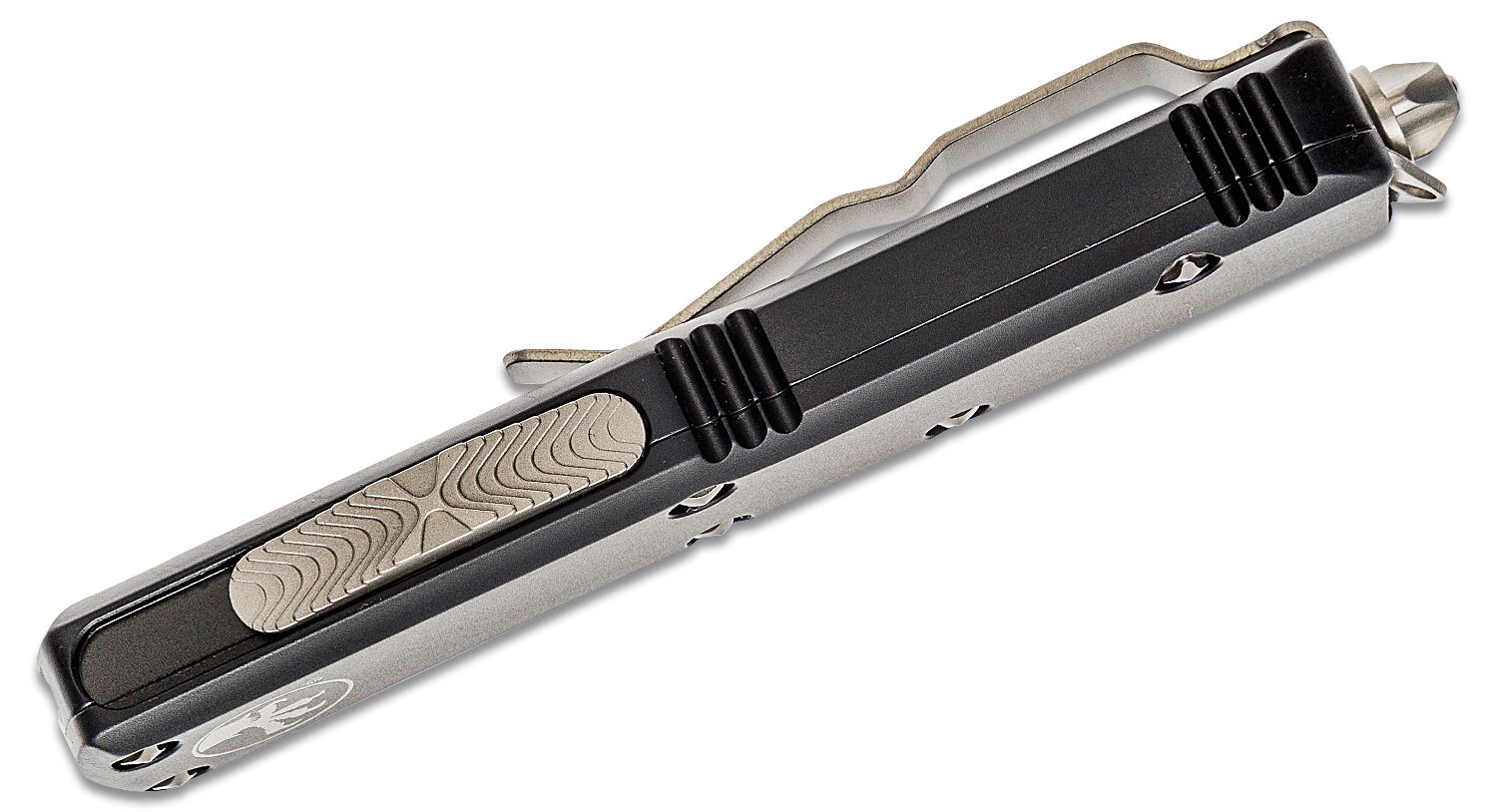 Microtech - 231-5 - UTX-85 - OTF Auto - Elmax, M390, 204P Satin Drop Point - 6061-T6 Aluminum - Black - Image 6