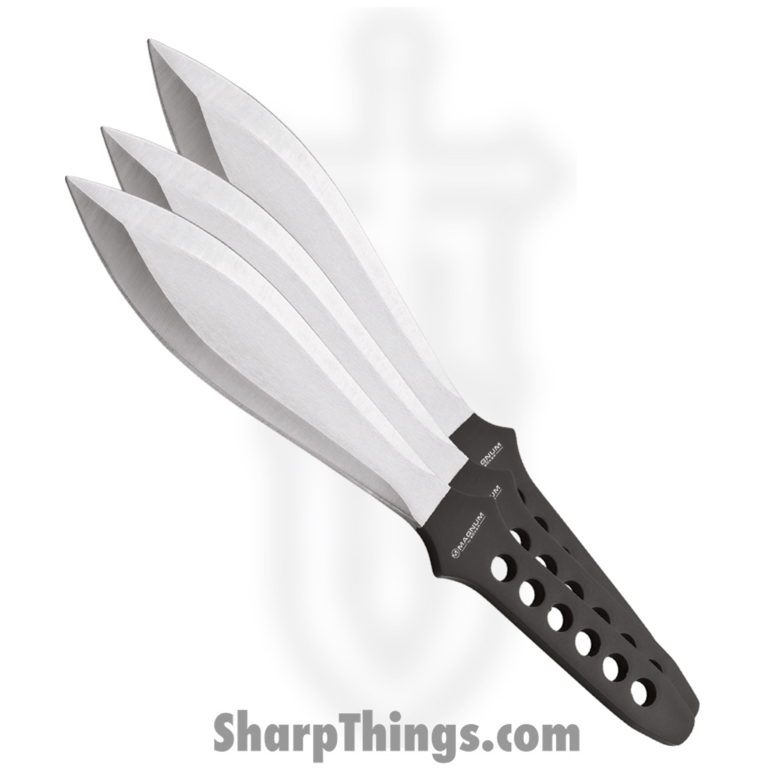 Boker Magnum - BOM02GL193 - Profi I Throwing Knife Set - Fixed Blade Knife - 420 SS Satin Spear Point - Stainless - Black