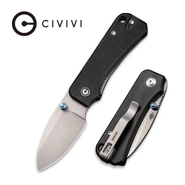 Civivi - CIVC19068S2 - Baby Banter Linerlock - Folding Knife - Nitro-V Black Stonewash Drop Point - G10 - Black - Image 6