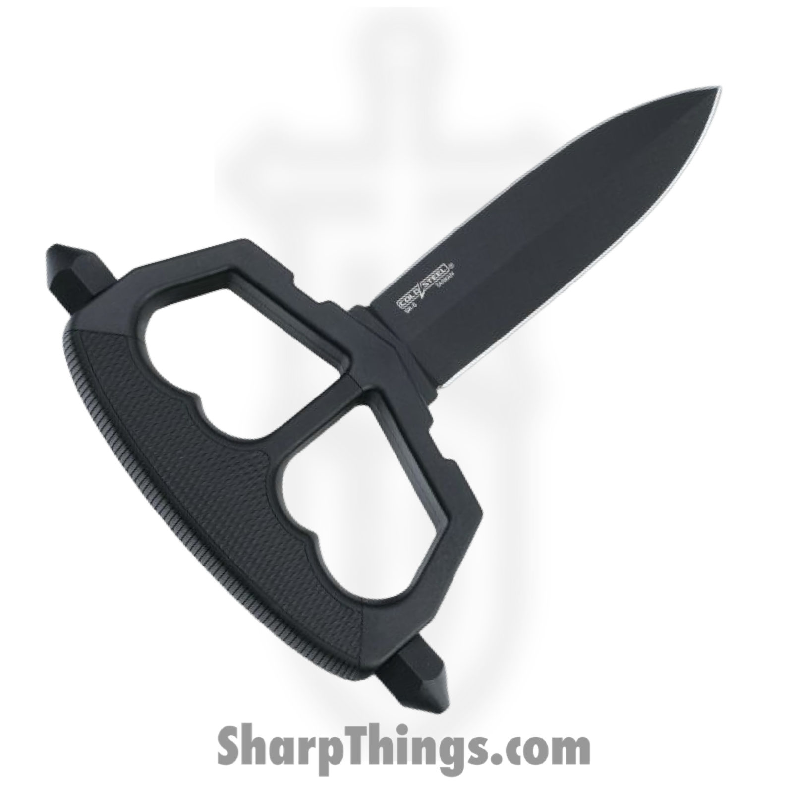 Cold Steel - CS80NT3 - Chaos Push Dagger - Fixed Blade Knife - SK5 HC Coated - Griv-Ex - Black - Image 2