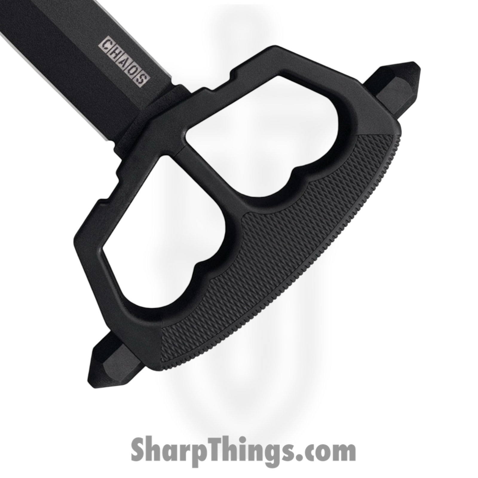 Cold Steel - CS80NT3 - Chaos Push Dagger - Fixed Blade Knife - SK5 HC Coated - Griv-Ex - Black - Image 3