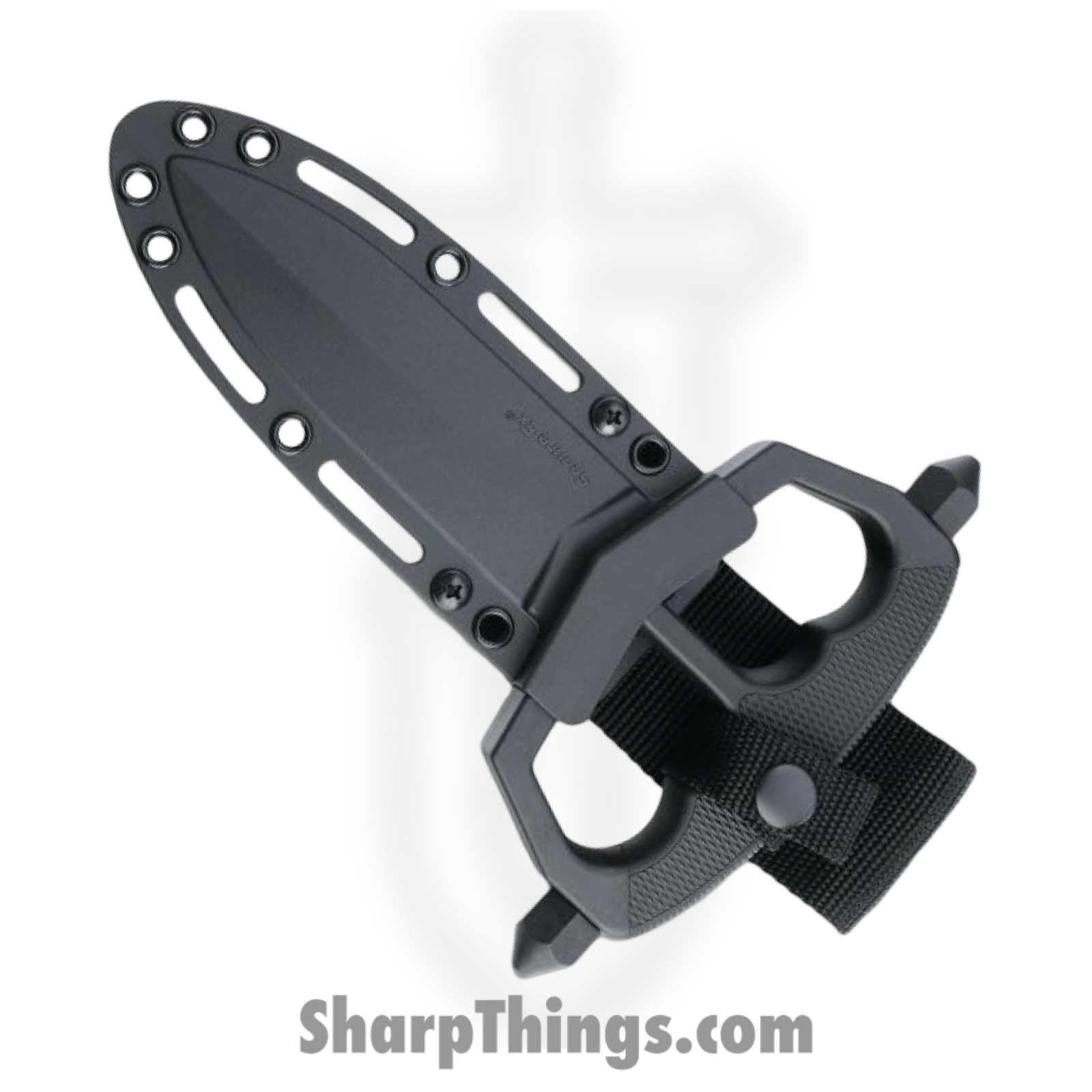 Cold Steel - CS80NT3 - Chaos Push Dagger - Fixed Blade Knife - SK5 HC Coated - Griv-Ex - Black - Image 4
