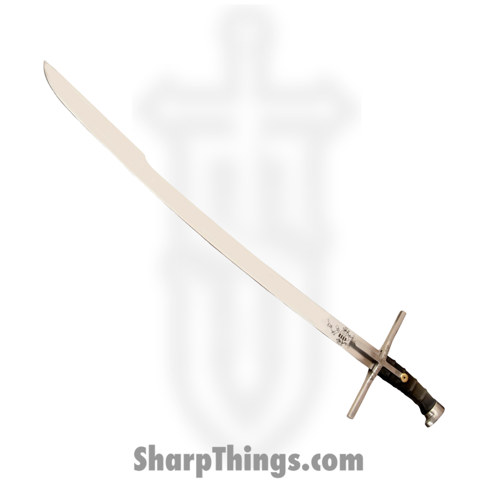 Cold Steel - CS88RM - Hungarian Saber - Fixed Blade Knife - 1055 HC Polished - Leather - Brown