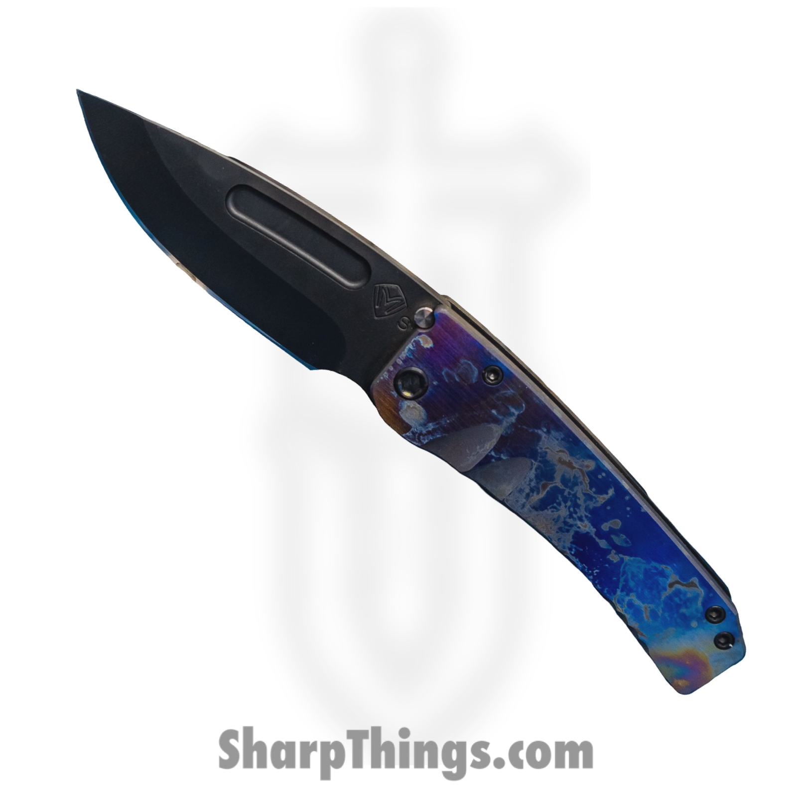 Medford Knife and Tool - MK033SPD-03PV-TPCF-Q4 - Midi Marauder - Folding Knife - S35VN Coated Drop Point - Titanium - Galaxy