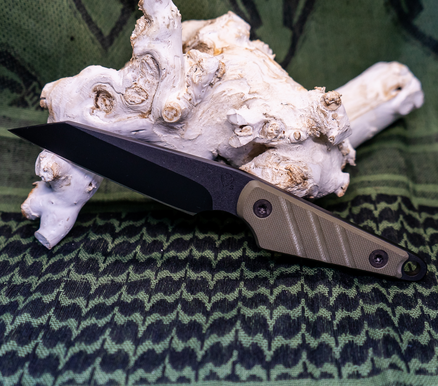 Medford Knife and Tool - MK114SPQ-10KO-SPQ3-Q4 - UDT-1 - Fixed Blade Knife - S35VN PVD G10 - G10 - OD Green - Image 6