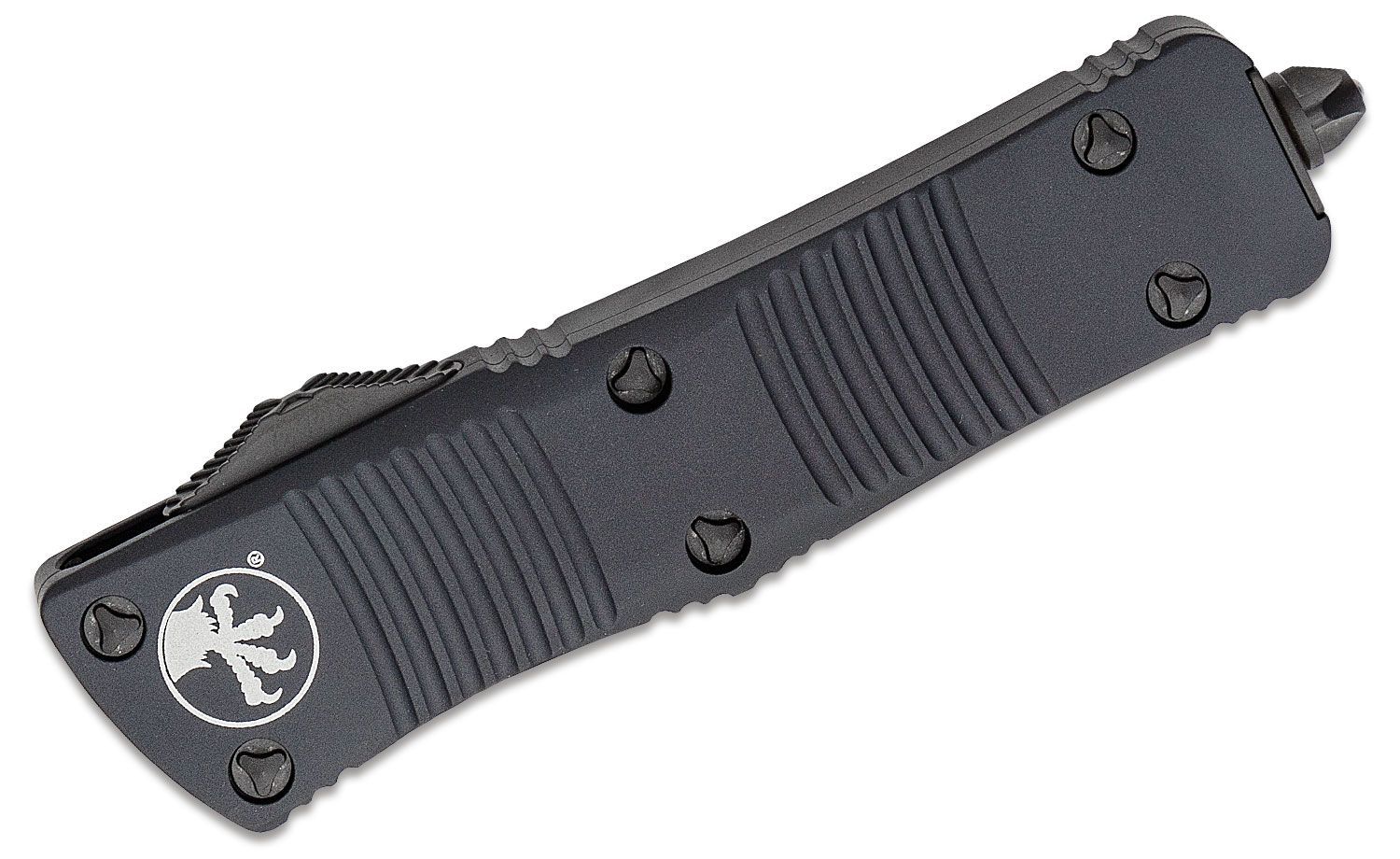 Microtech - 138-3T - Troodon Tactical - OTF Auto - Elmax, M390, 204P Coated Dagger - 6061-T6 Aluminum - Black - Image 8