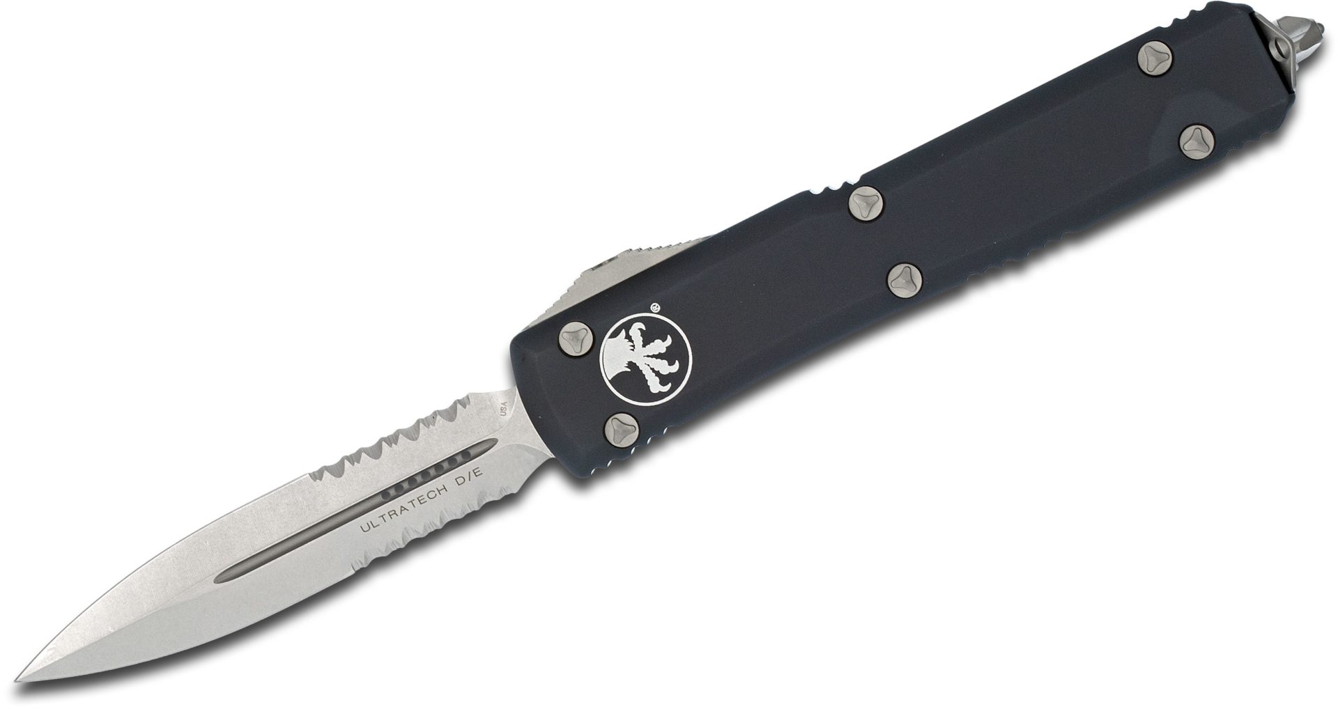 Microtech - 122-11 - Ultratech P/S - OTF Auto - Stonewash Dagger - 6061-T6 Aluminum - Black - Image 5