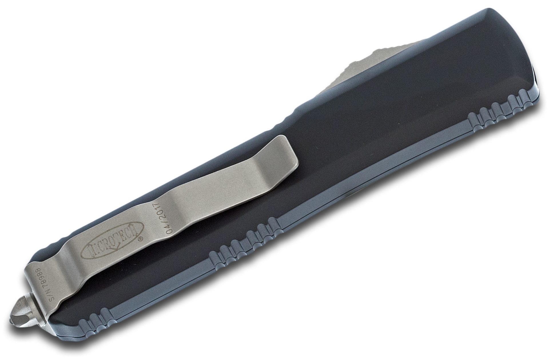Microtech - 122-11 - Ultratech P/S - OTF Auto - Stonewash Dagger - 6061-T6 Aluminum - Black - Image 8