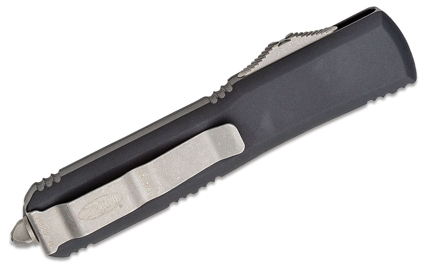 Microtech - 122-12AP - Ultratech - OTF Auto - Elmax, M390, 204P Apocalyptic Dagger - 6061-T6 Aluminum - Black - Image 7