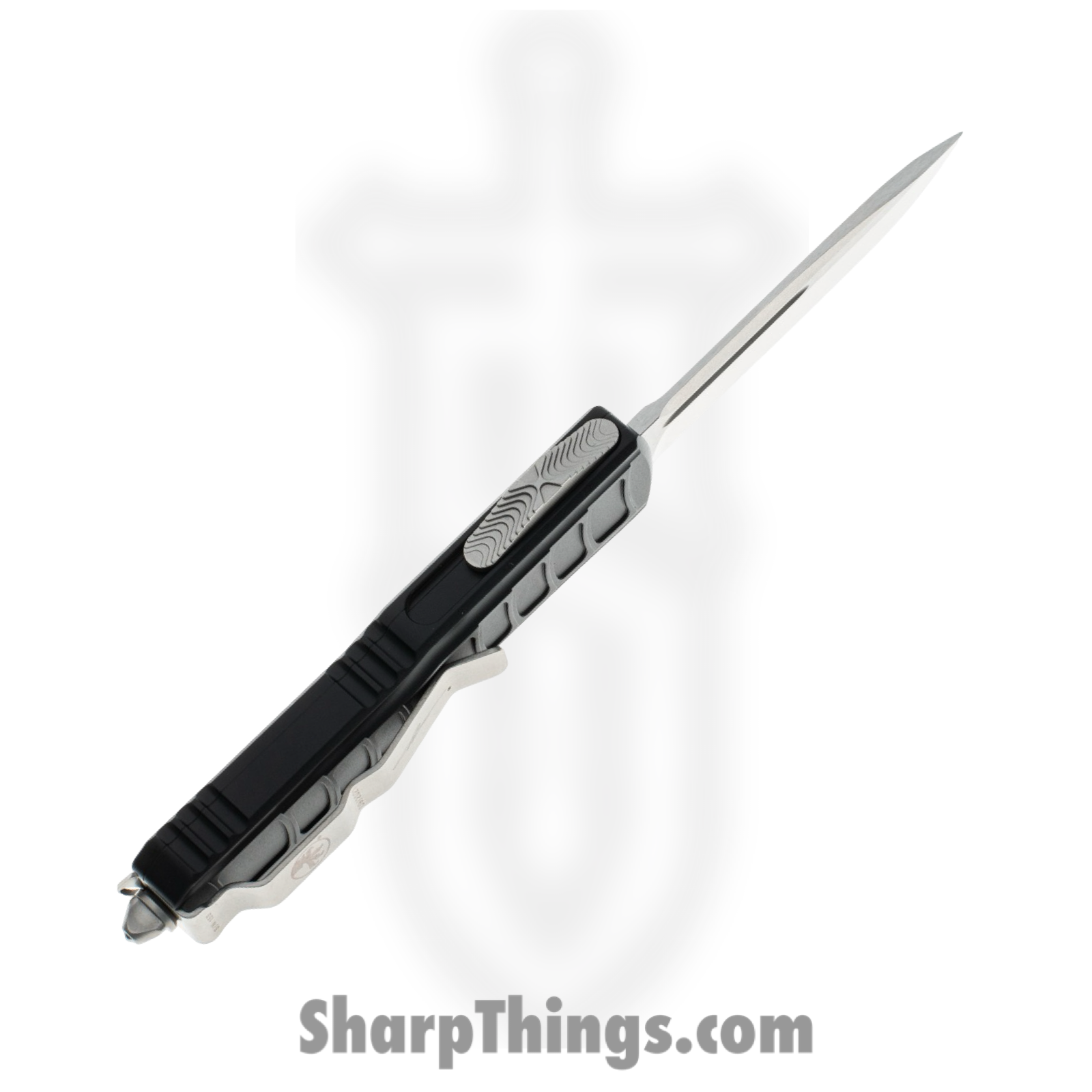 Microtech - 231II-10S - UTX-85 II Signature Series - OTF Auto - M390, 204P, Elmax, or XHP Stonewash Drop Point - Aluminum - Black - Image 3