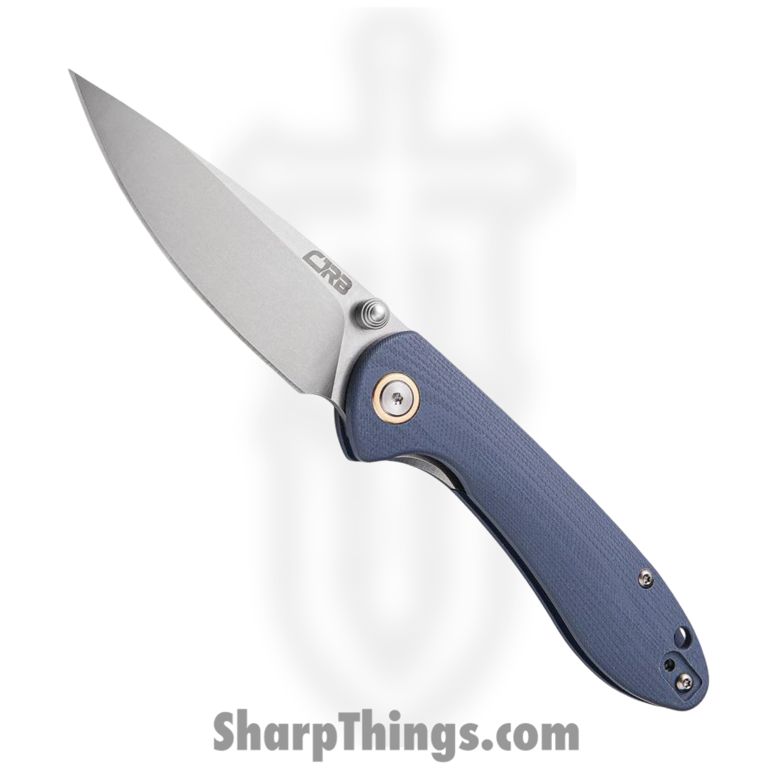 CJRB - J1912SGYC - Small Feldspar - Folding Knife - D2 Stonewash Drop Point - G10 - Blue Gray