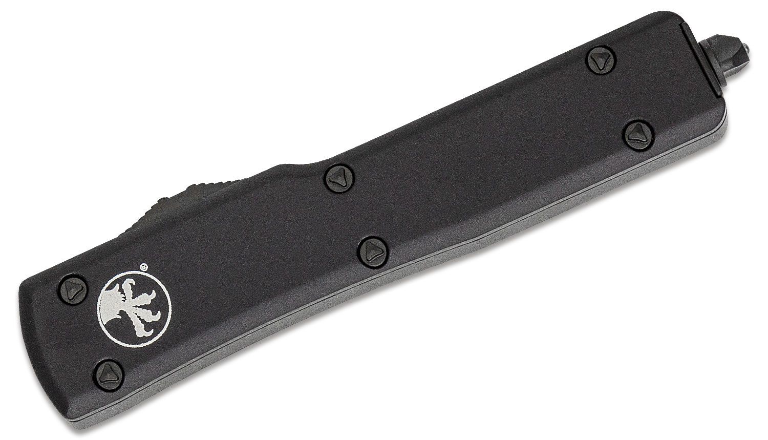 Microtech - 148-2T - UTX-70 Tactical - OTF Auto - Elmax, M390, 204P Two Tone Drop Point - 6061-T6 Aluminum - Black - Image 5