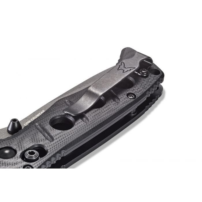 Benchmade - 273GY-1 - Mini Adamas Tactical - Folding Knife - CPM CruWear Coated Drop Point - G10 - Black - Image 5