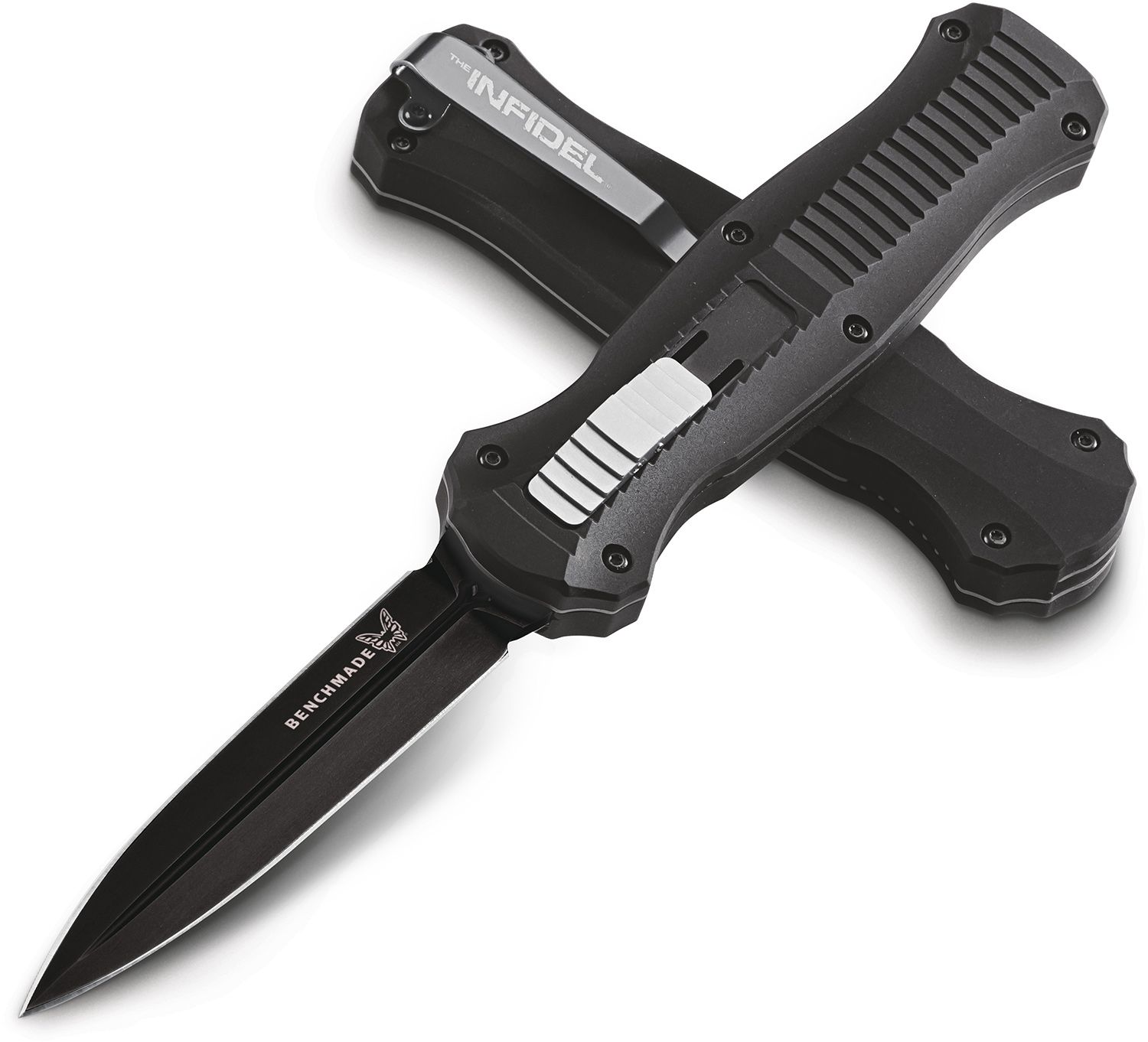 Benchmade - 3300BK - Infidel Tactical - OTF Auto - D2 Coated Dagger - 6061-T6 Aluminum - Black - Image 8