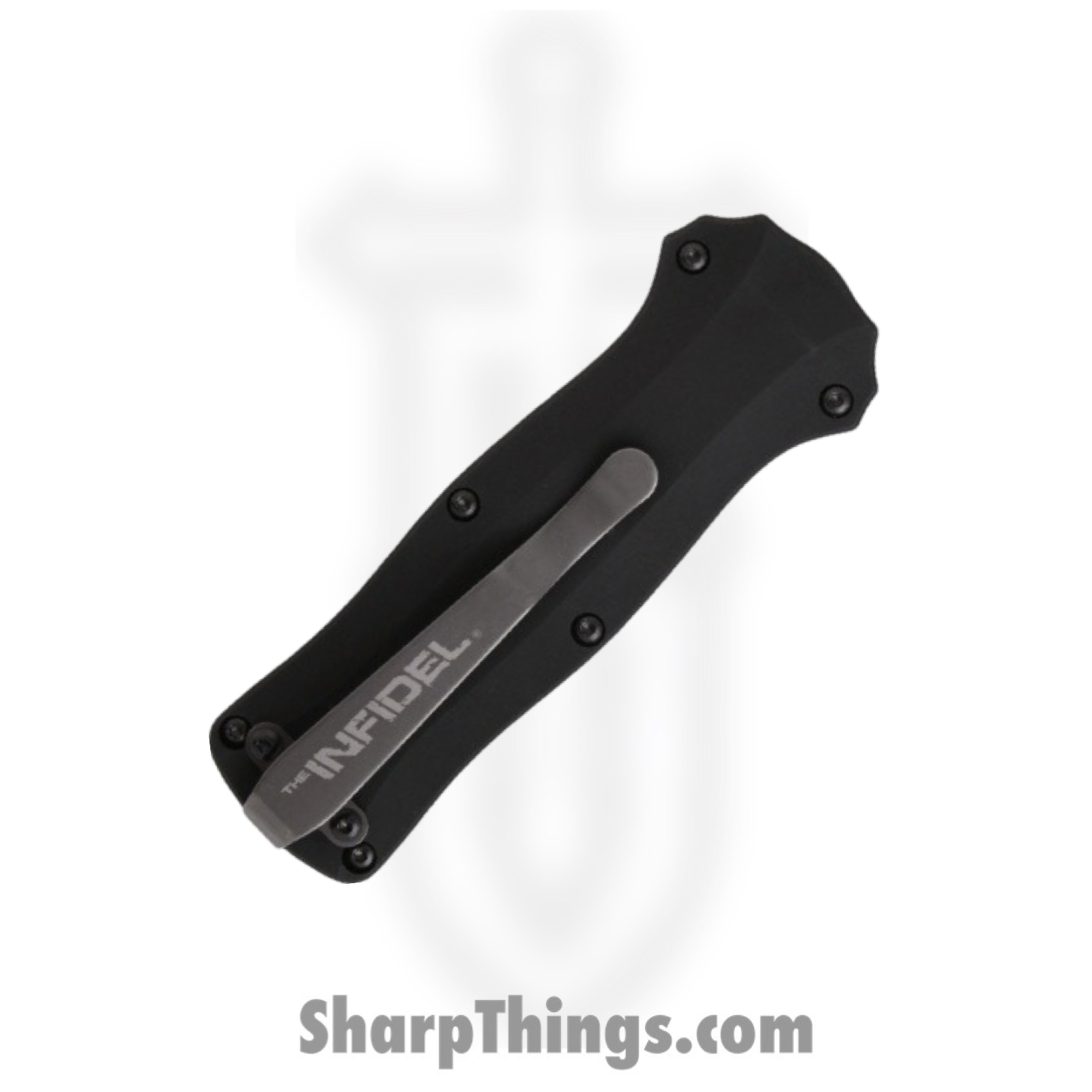 Benchmade - 3350 - Mini Infidel Tactical - OTF Auto - D2 Satin Dagger - 6061-T6 Aluminum - Black - Image 2