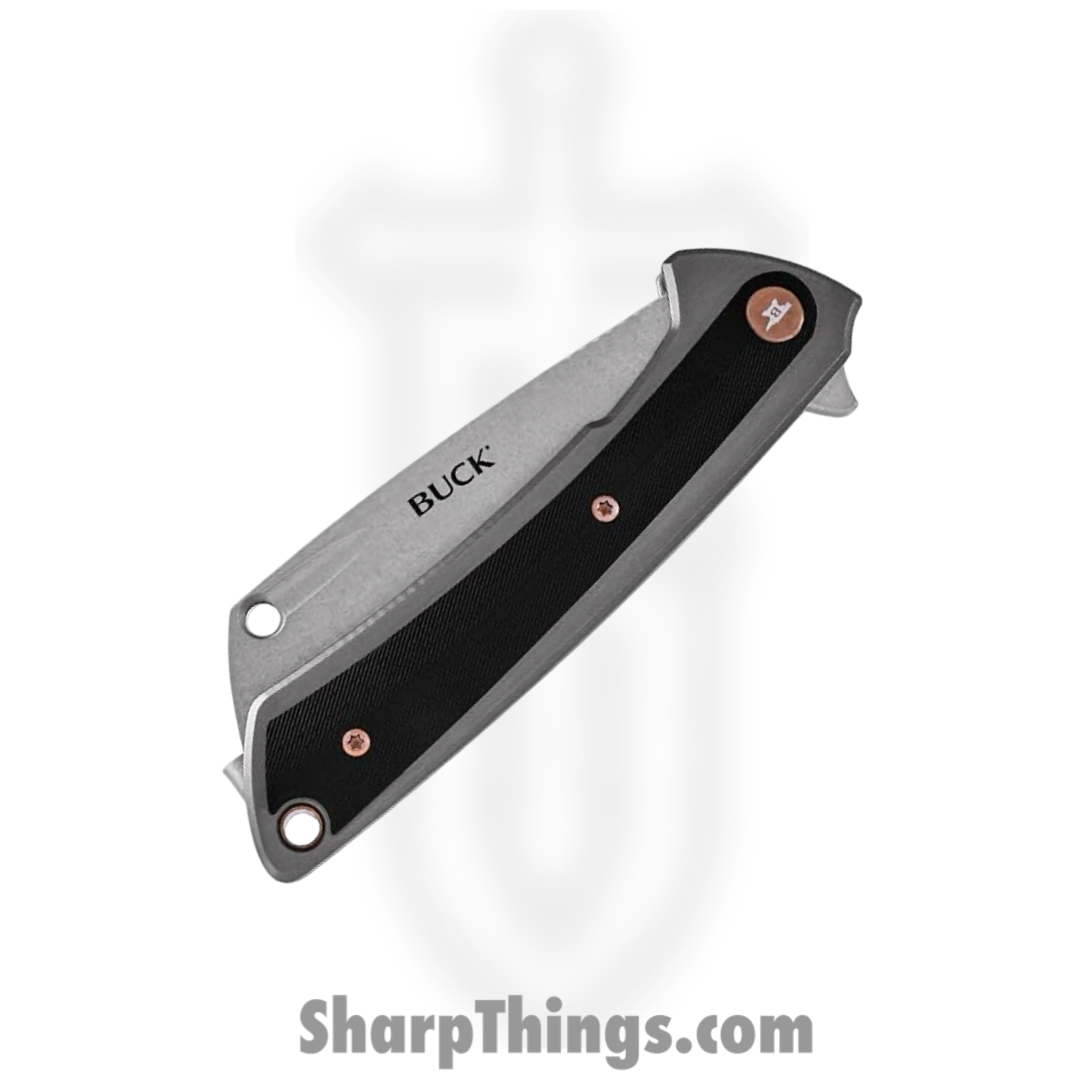 Buck - BU263GYS - HiLine Linerlock - Folding Knife - D2 Tumbled Cleaver - G10 - Black - Image 4