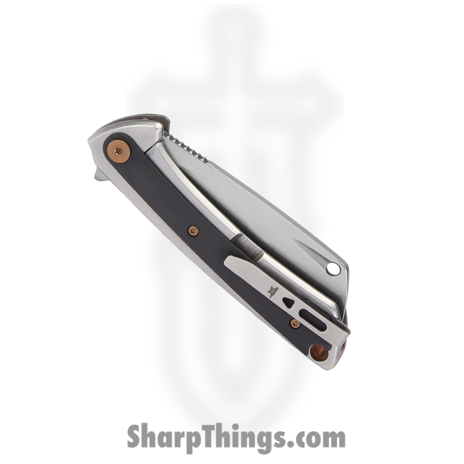 Buck - BU263GYS - HiLine Linerlock - Folding Knife - D2 Tumbled Cleaver - G10 - Black - Image 5
