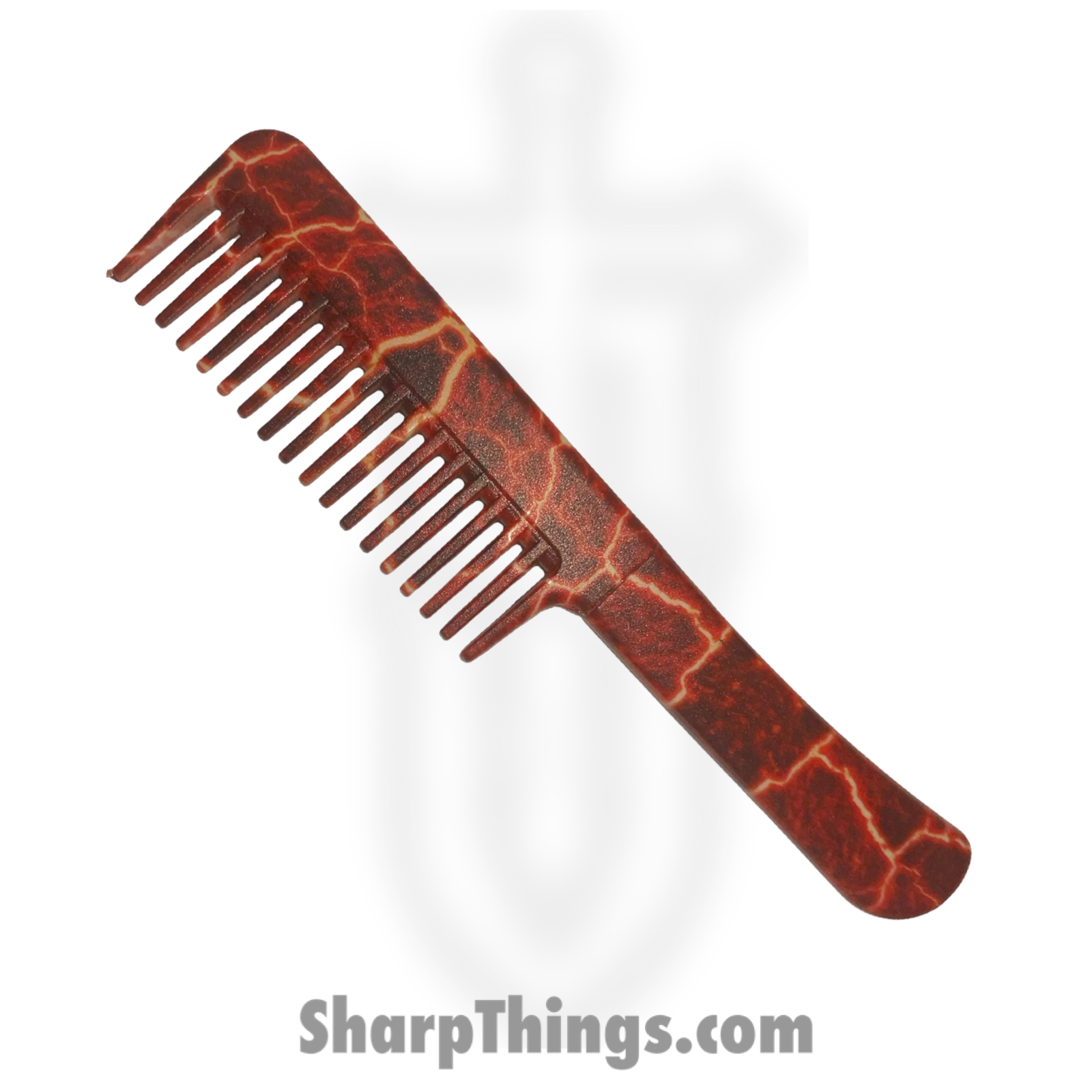 VOC - CKCM8 - CIA Agent Comb Knife - Fixed Blade Knife - Stainless Coated Dagger - Red Lightning - Image 2