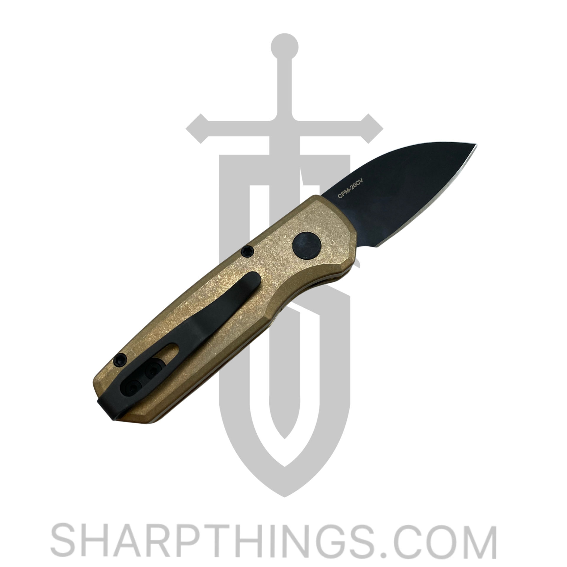 ProTech - R5112 - Runt 5 - Automatic Knife - CPM-20CV Coated Wharncliffe - Aluminum - Bronze - Image 3