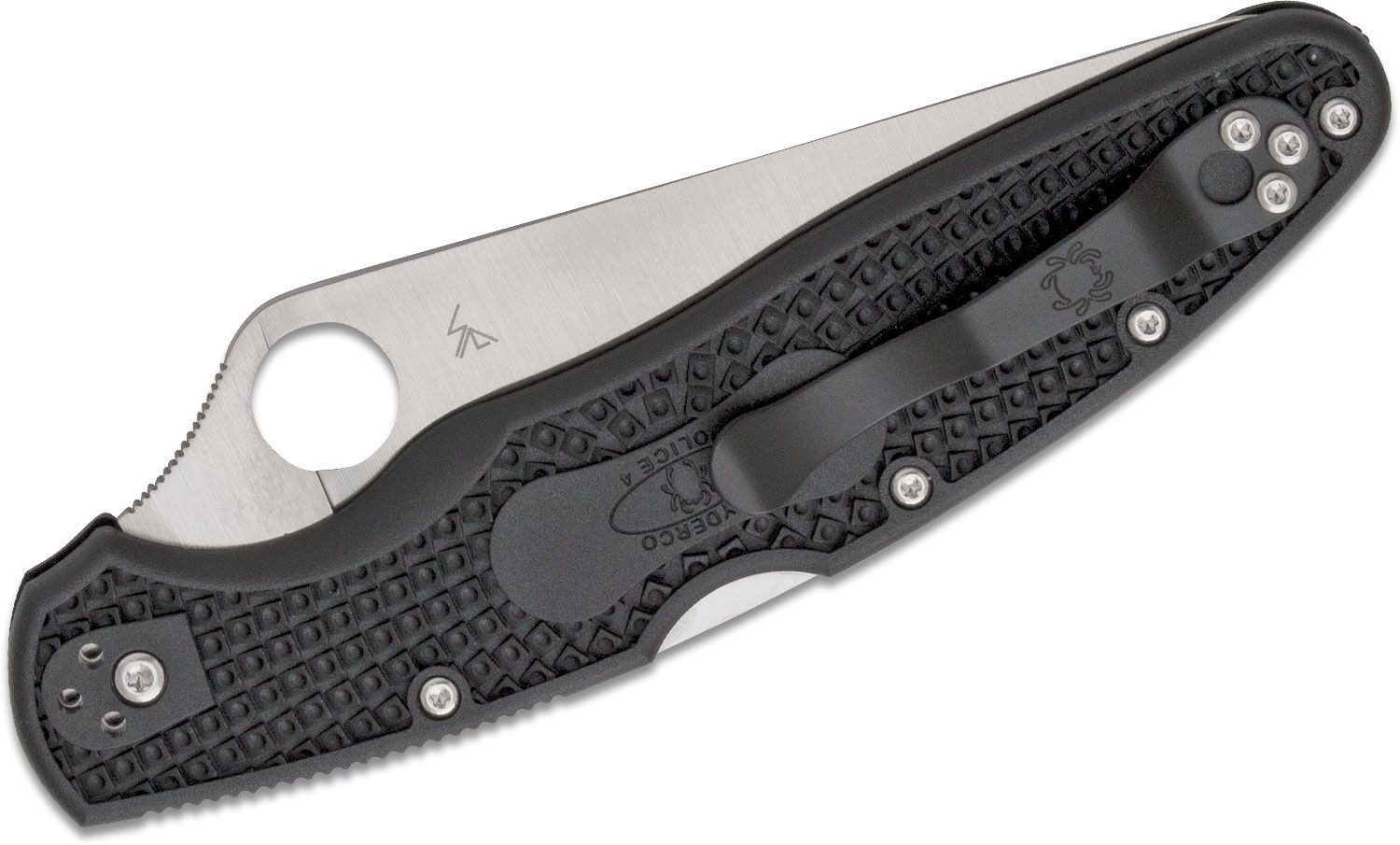Spyderco - SC07PBK4 - Police 4 Lightweight - Folding Knife - VG-10 Satin Drop Point - FRN - Black - Image 8
