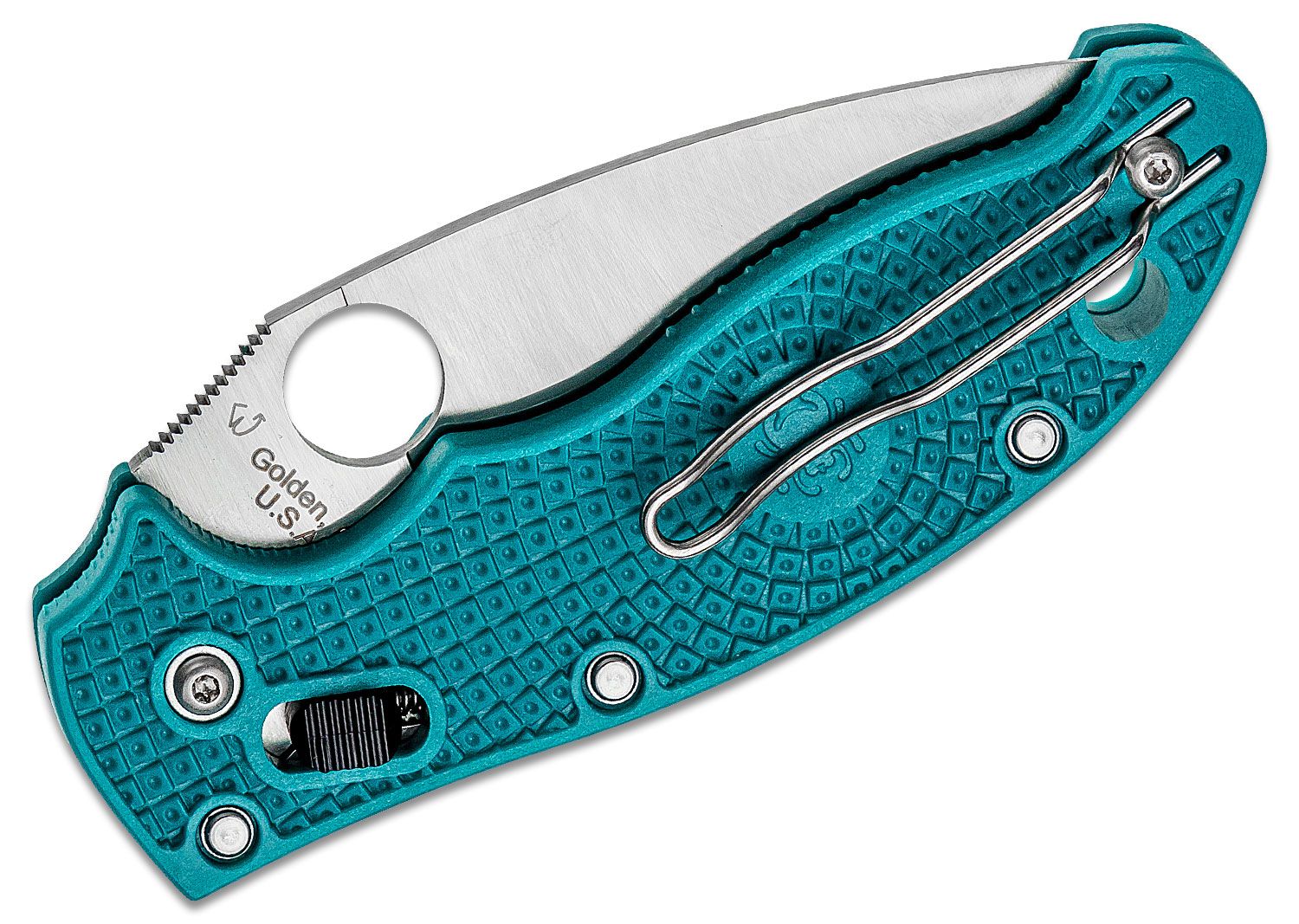 Spyderco - SC101PCBL2 - Manix 2 - Folding Knife - CPM SPY27 Satin Drop Point - FRN - Blue - Image 7