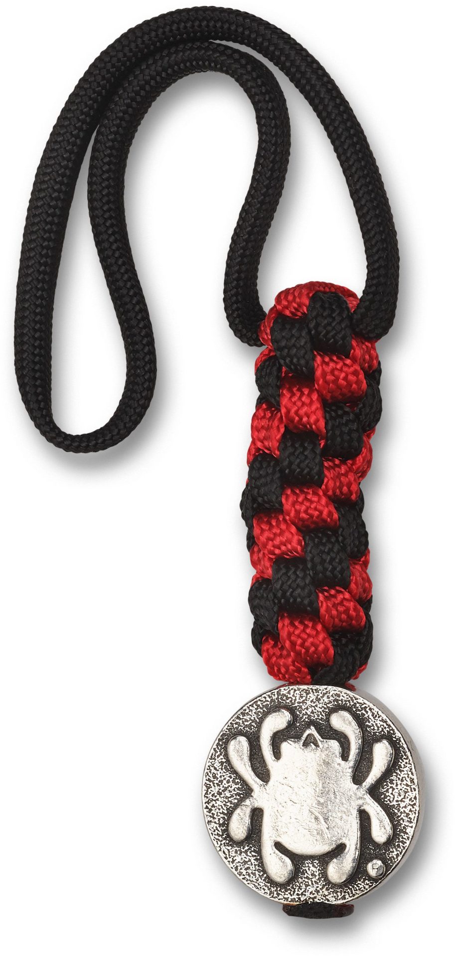 Spyderco - SCBEAD5LY - Flat Oval Bead with Lanyard - Black Red - Image 3