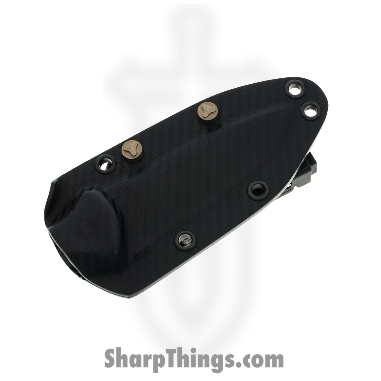 Microtech - 113M-1DLCTCFS - Socom Alpha Mini - Fixed Blade Knife - M390, 204P, Elmax, or XHP Coated Clip Point - Carbon Fiber - Black - Image 3