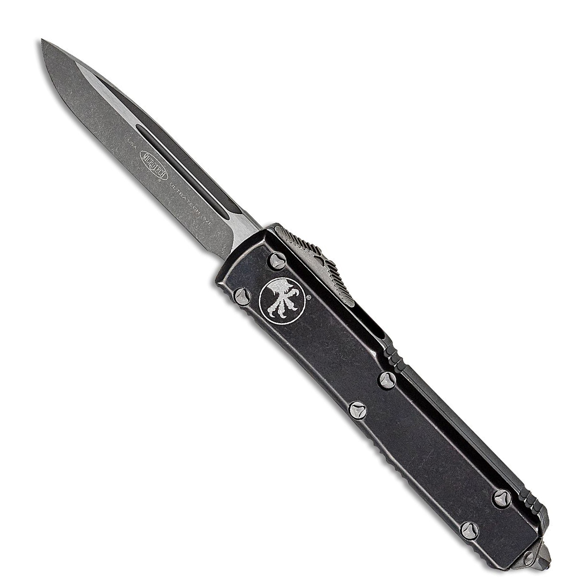 Microtech - 122-5 - Ultratech - OTF Auto - Elmax, M390, 204P Satin Dagger - 6061-T6 Aluminum - Black - Image 5