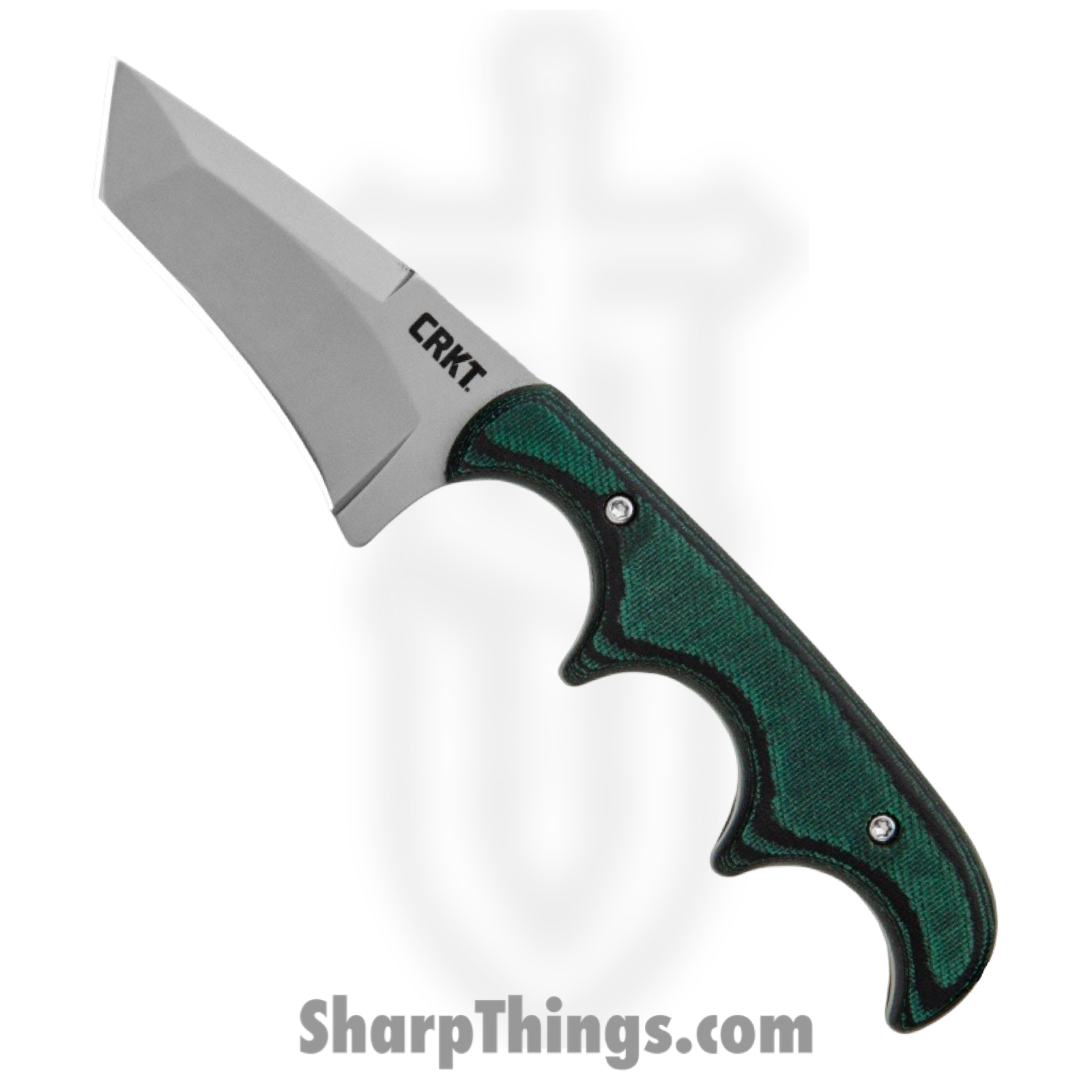CRKT - 2386 - Folts Minimalist - Fixed Blade Knife - 5Cr13MoV Blasted Tanto - Micarta - Green