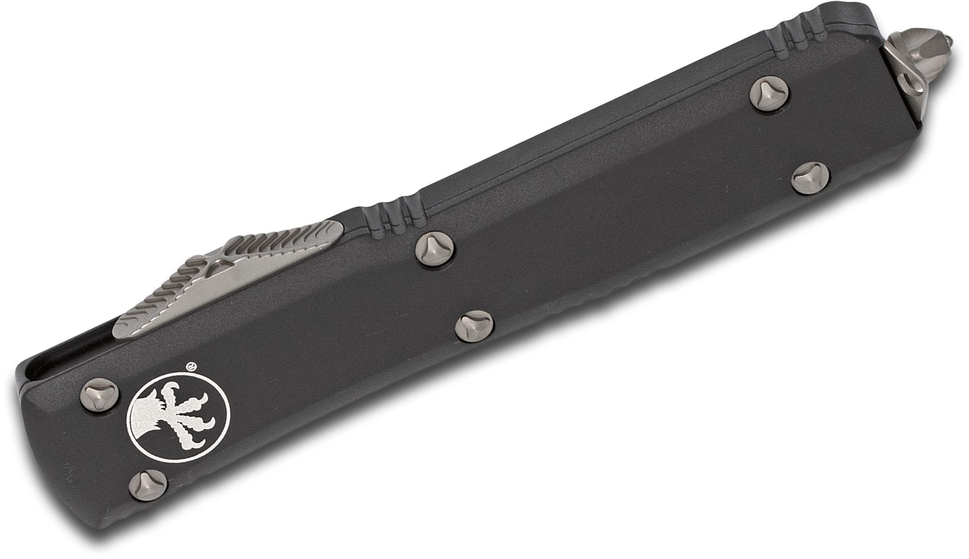 Microtech - 122-5 - Ultratech - OTF Auto - Elmax, M390, 204P Satin Dagger - 6061-T6 Aluminum - Black - Image 12