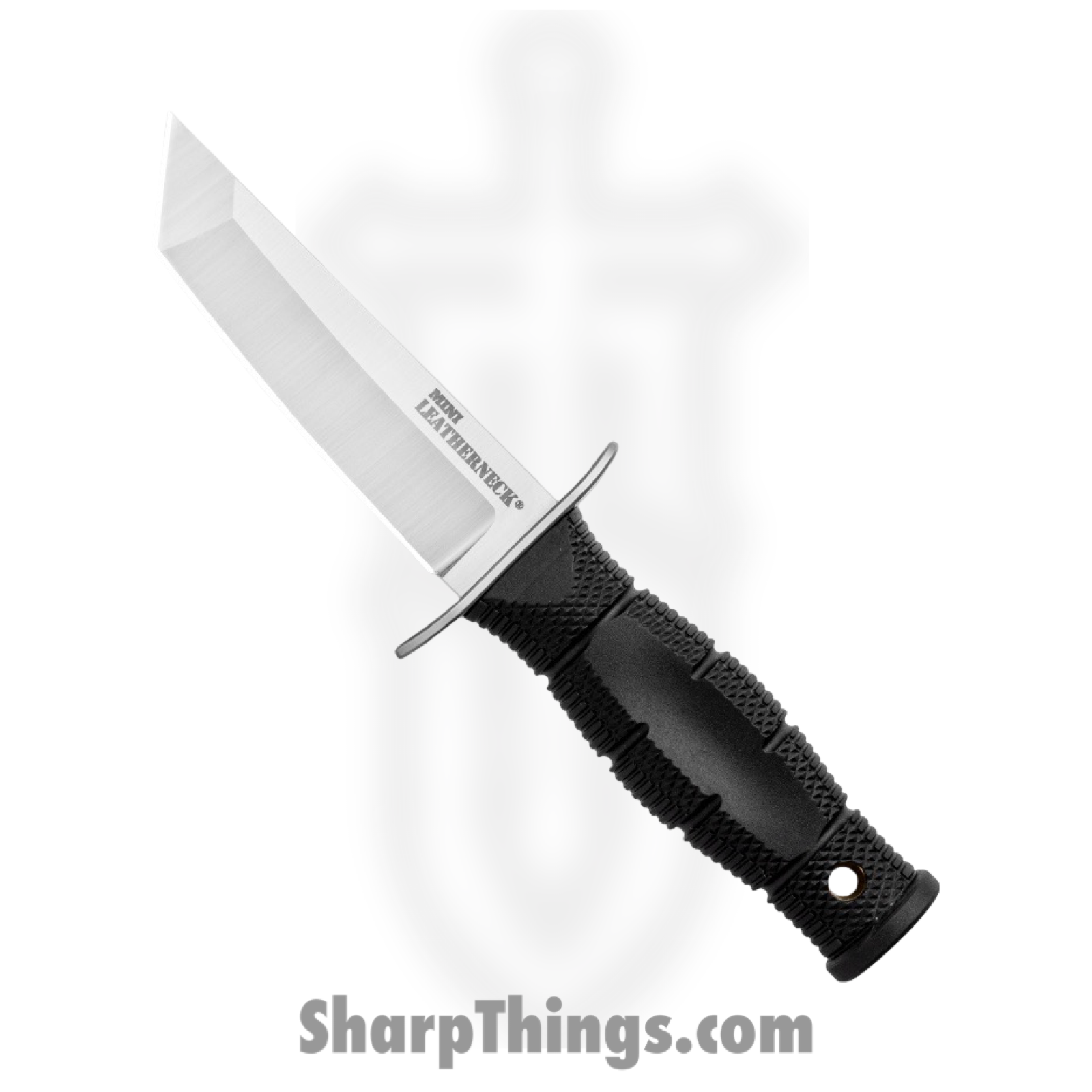 Cold Steel - 39LSAA - Mini Leatherneck - Fixed Blade Knife - 8Cr13MoV Satin Tanto - Kraton - Black