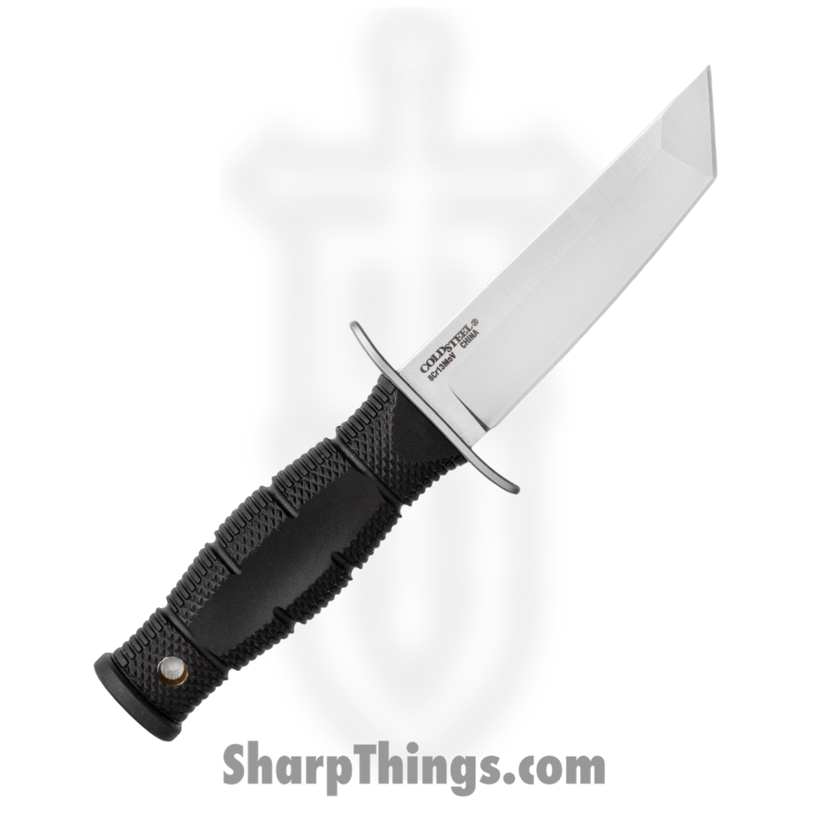 Cold Steel - 39LSAA - Mini Leatherneck - Fixed Blade Knife - 8Cr13MoV Satin Tanto - Kraton - Black - Image 2