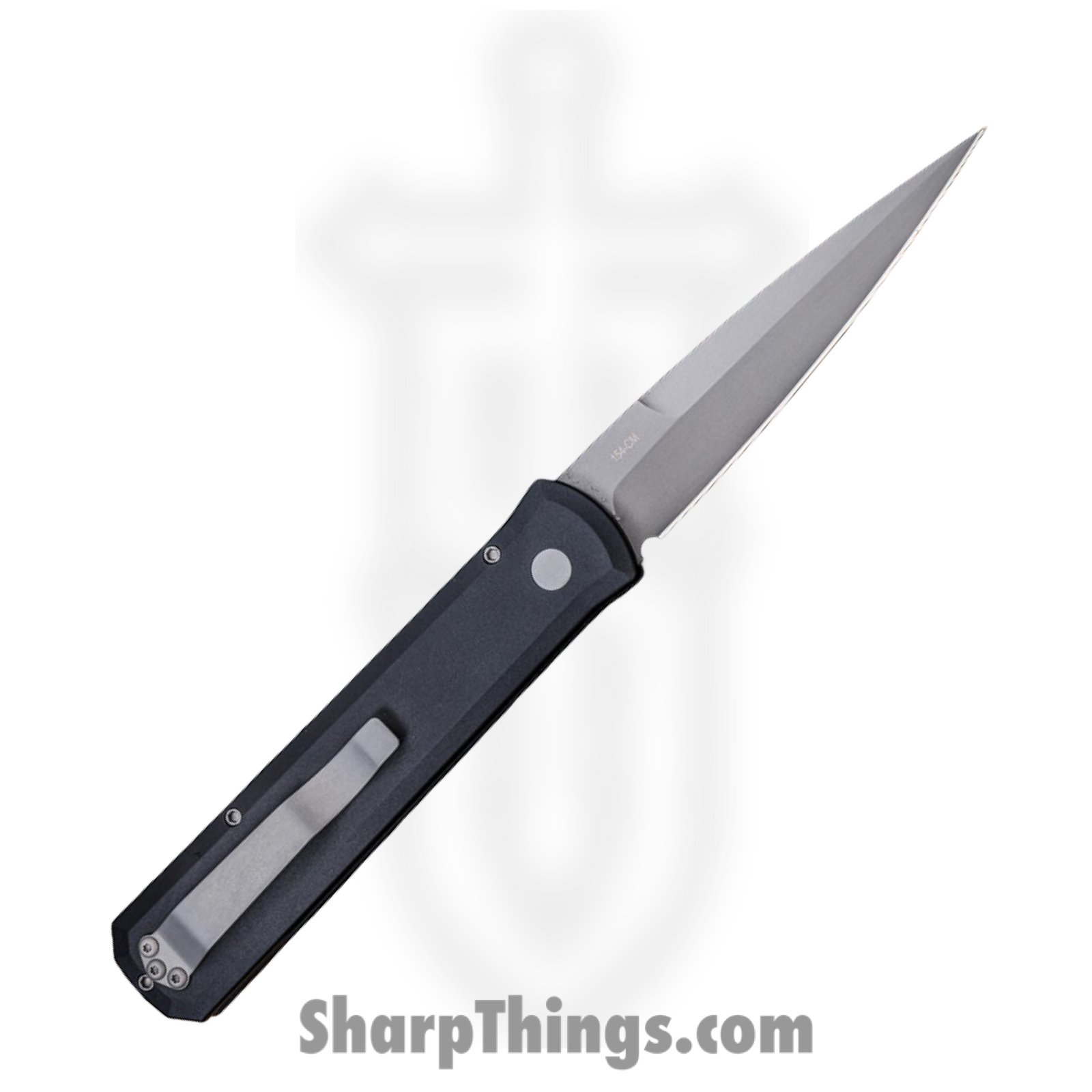 ProTech - 920 - Godfather - Automatic Knife - 154CM Blasted Spear Point - Aluminum - Black - Image 2