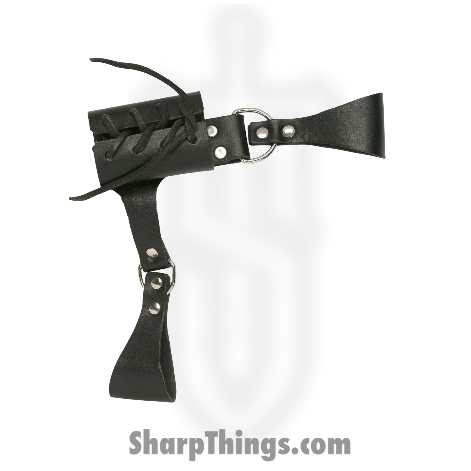 VOC - PK-6182 - 8 Inch Universal Sword Frog - Leather - Black