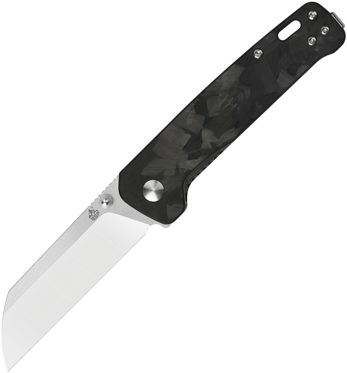 QSP - QS130T - Penguin - Folding Knife - D2 Two Tone Sheepsfoot - Shredded CF - Black - Image 6