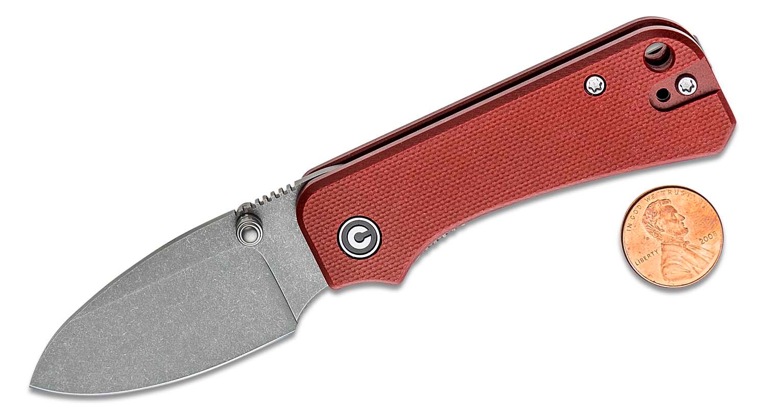 Civivi - CIVC19068S6 - Ben Petersen Baby Banter Folding Knife - Nitro V Stainless G10 - Burgundy - Image 5