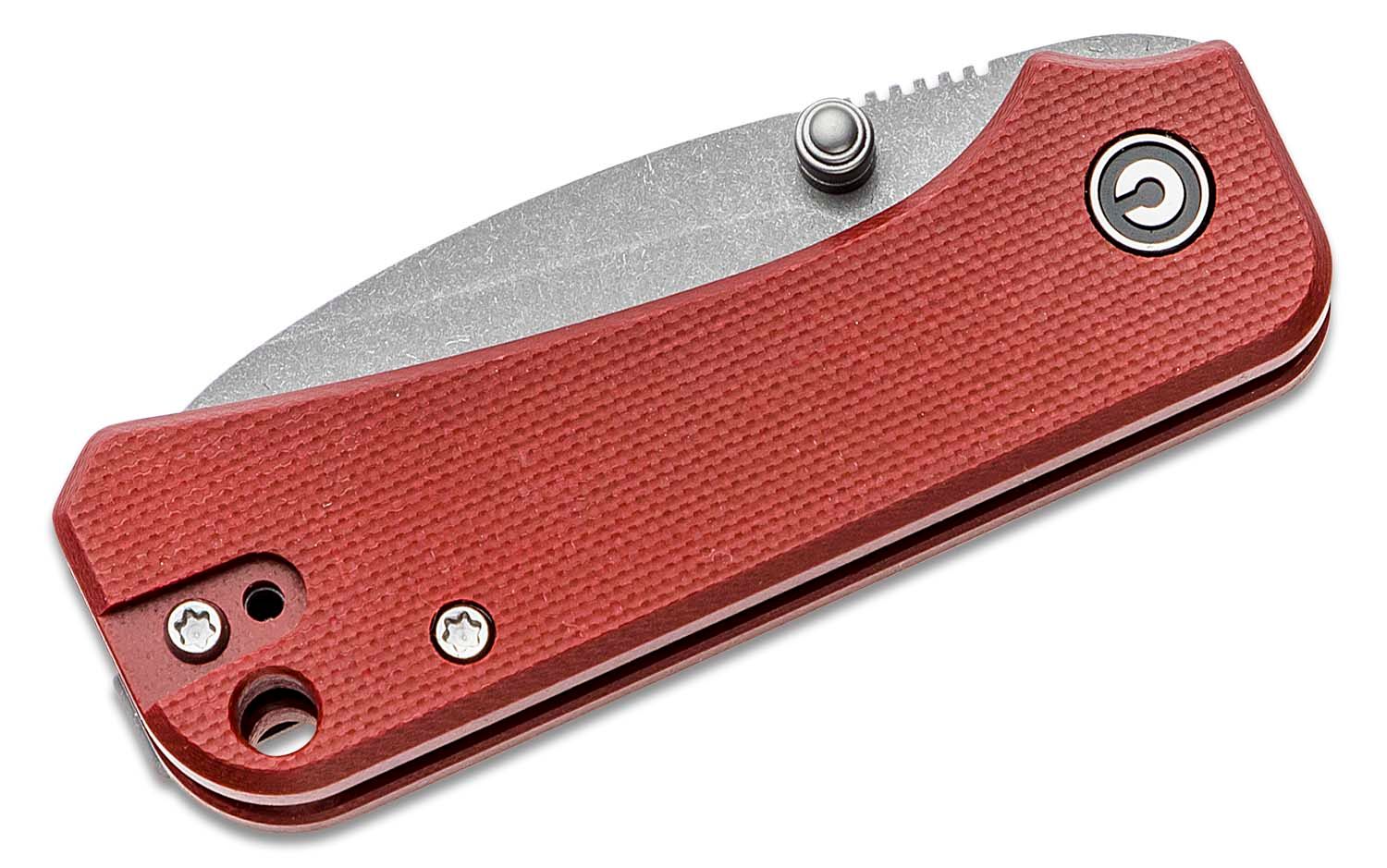Civivi - CIVC19068S6 - Ben Petersen Baby Banter Folding Knife - Nitro V Stainless G10 - Burgundy - Image 6