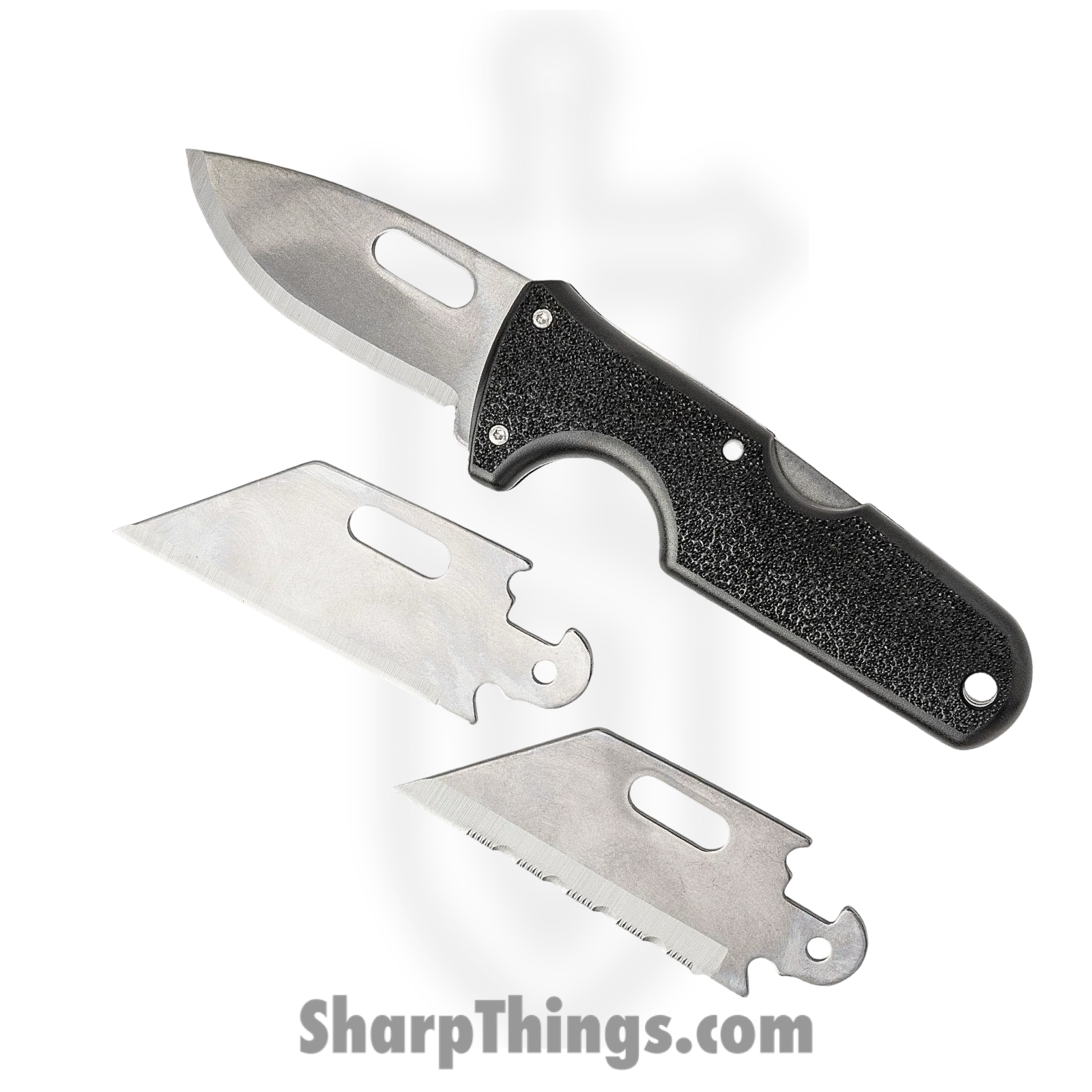 Cold Steel - CS-40A - Click-N-Cut Interchangeable Blade - Folding Knife - 420J2 SS Satin Multi - ABS - Black