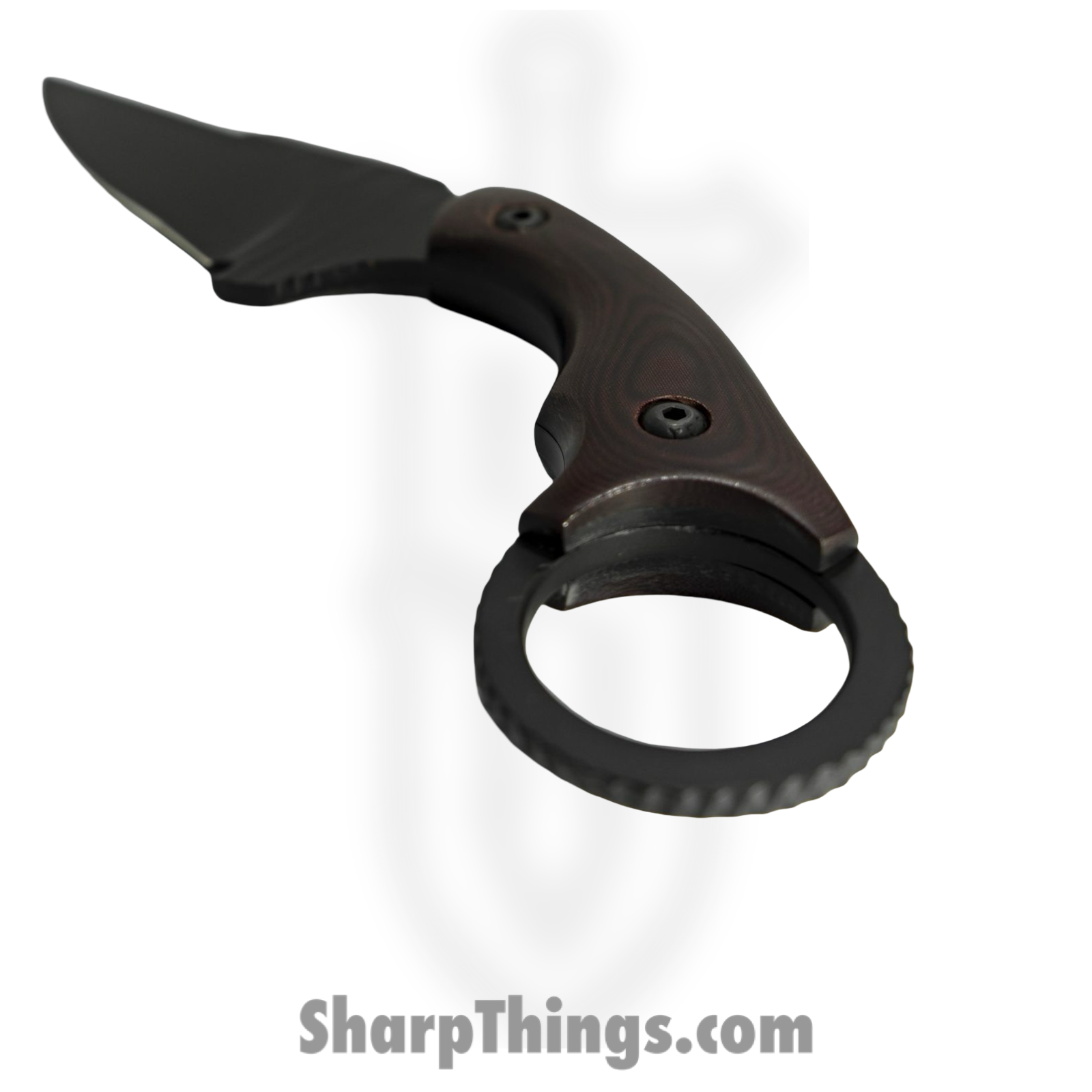 Cave Blades - CaveBit2DE - Cave-Bit - Fixed Blade Knife - 154CM Coated Spear Point - Micarta - Brown - Image 2