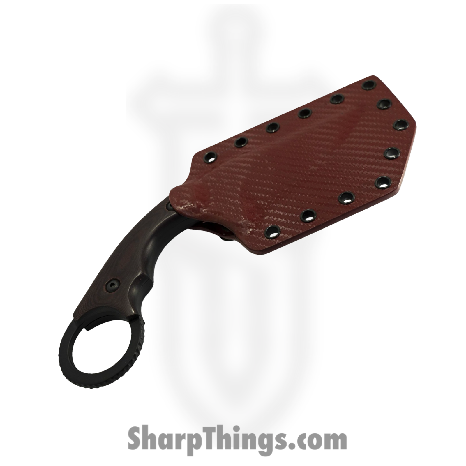 Cave Blades - CaveBit2DE - Cave-Bit - Fixed Blade Knife - 154CM Coated Spear Point - Micarta - Brown - Image 3